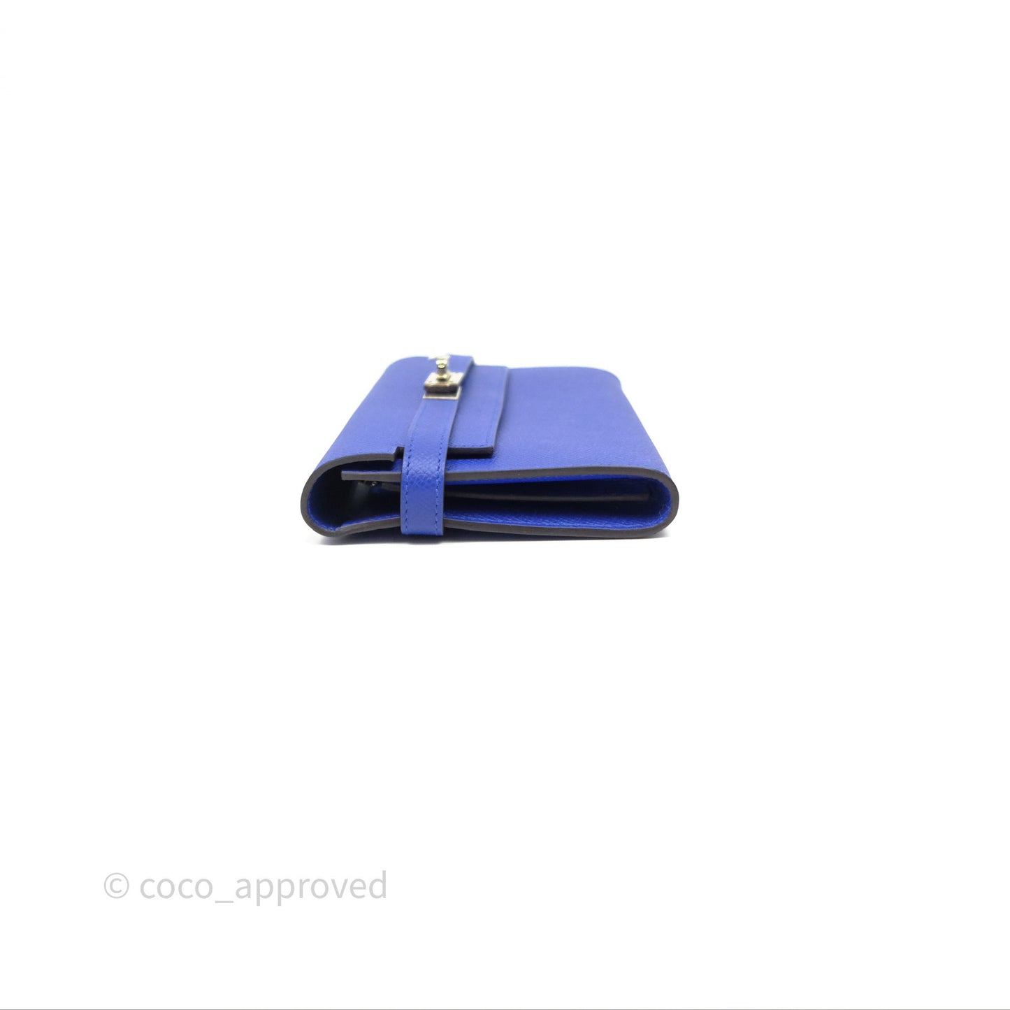 Hermès Kelly Wallet Bleu Électrique 7T Epsom Palladium Hardware