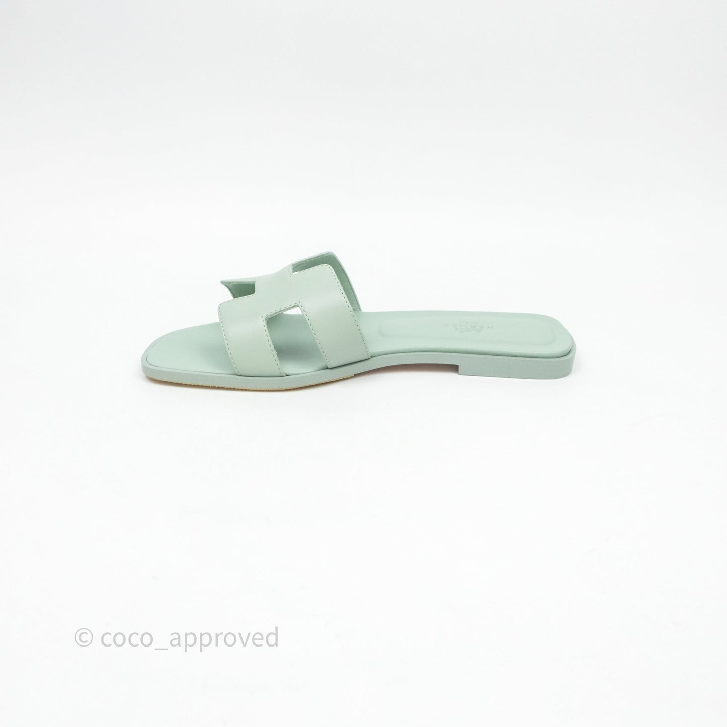 Hermès Oran Sandals Vert D'eau Size 37.5