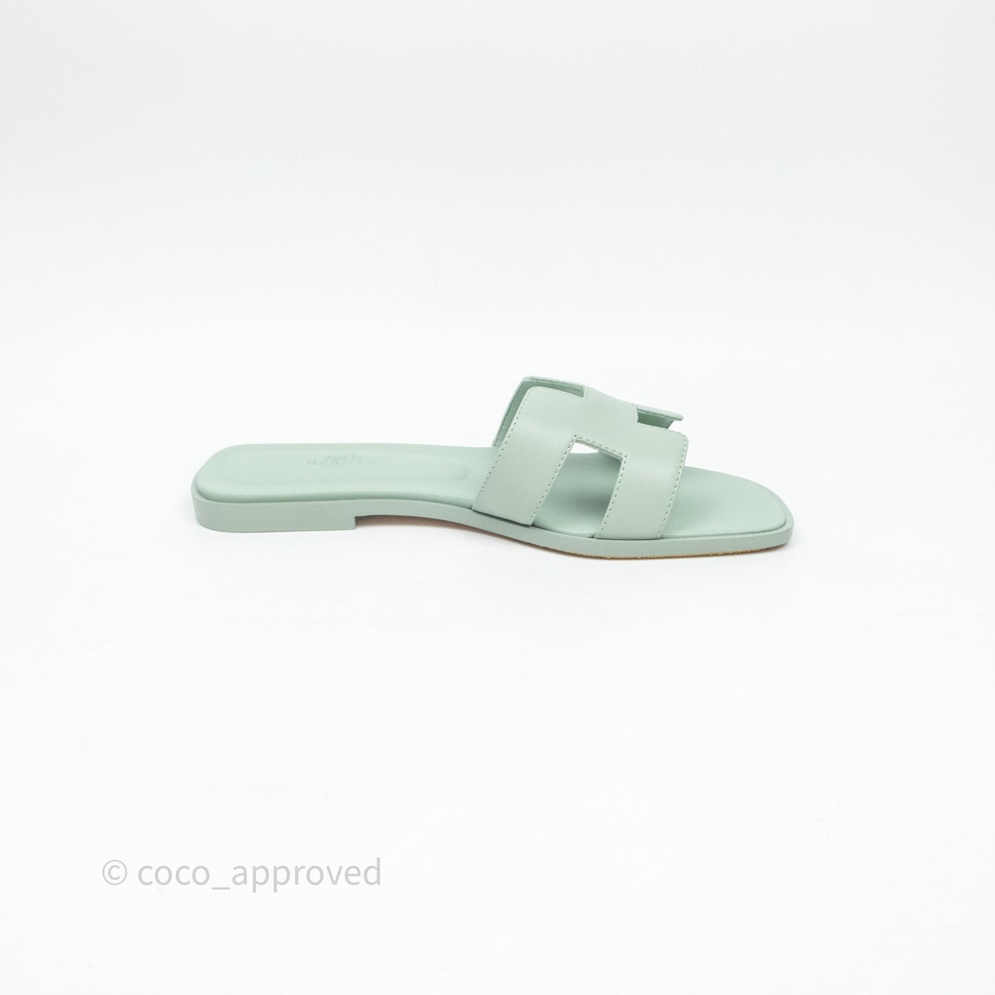 Hermès Oran Sandals Vert D'eau Size 37.5