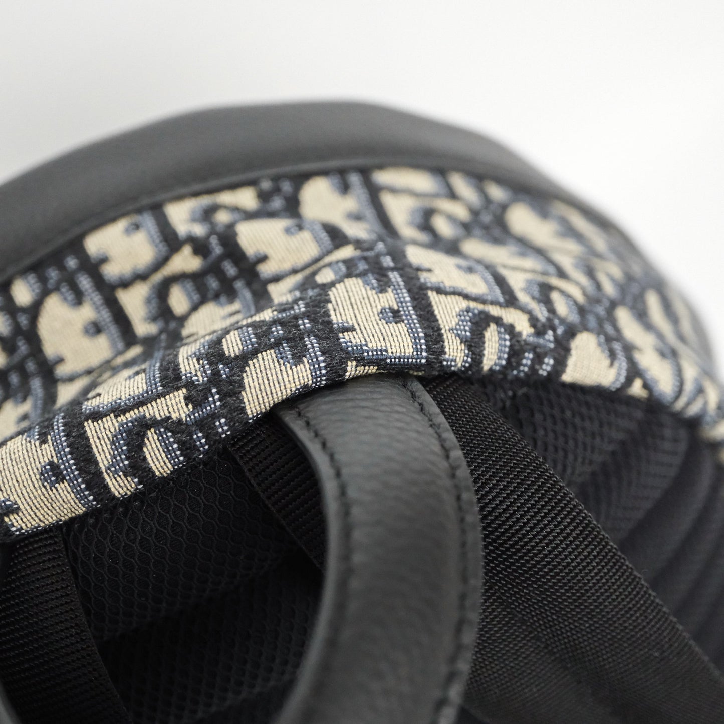Christian Dior Backpack Beige and Black Dior Oblique Jacquard