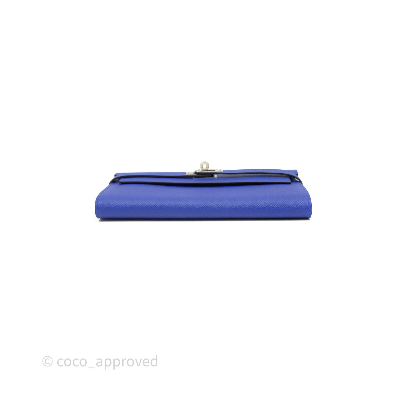 Hermès Kelly Wallet Bleu Électrique 7T Epsom Palladium Hardware