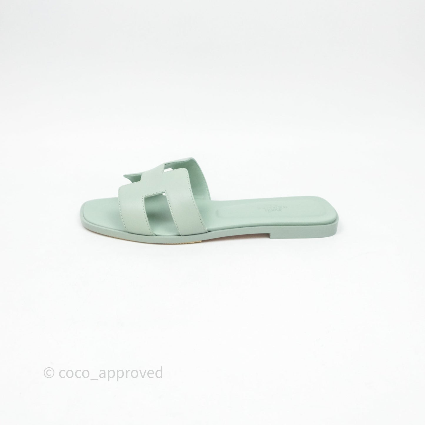 Hermès Oran Sandals Vert D'eau Size 37.5