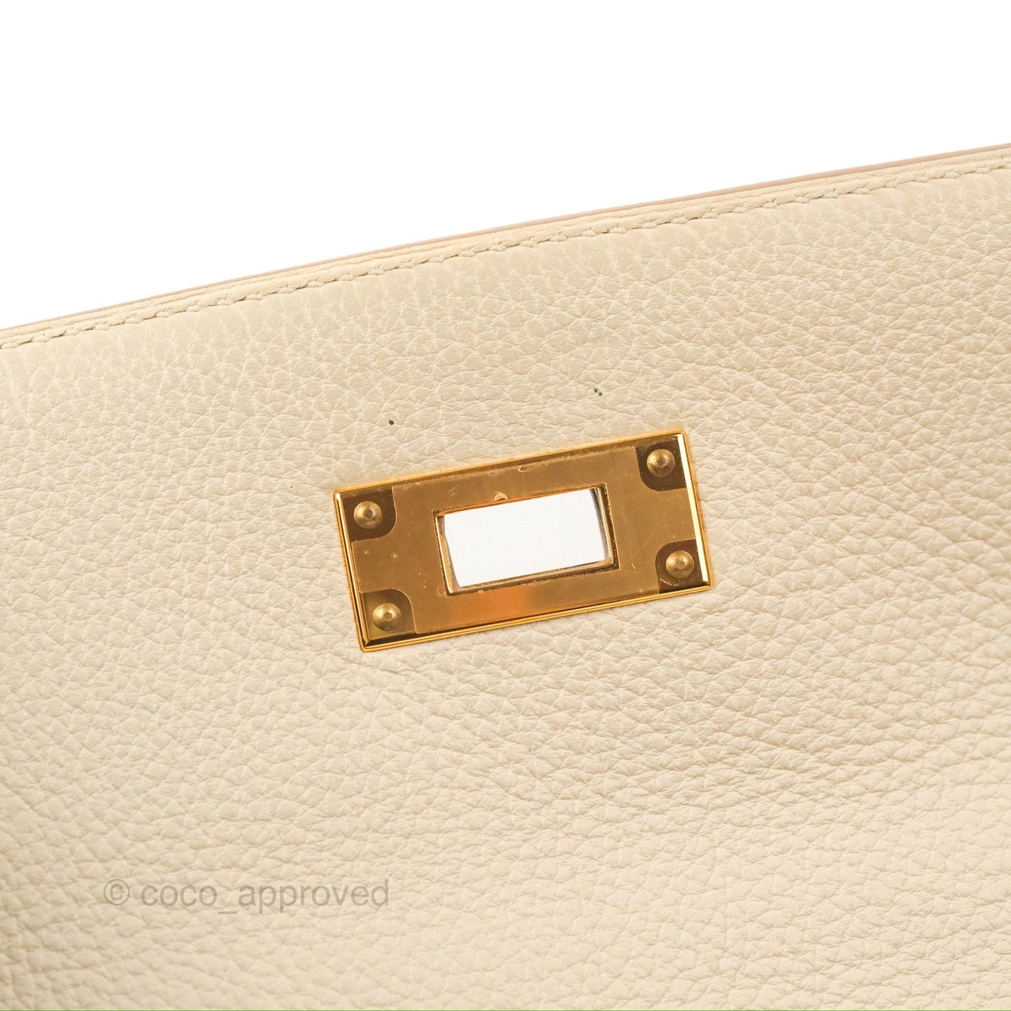 Hermès Kelly Retourne 28 Craie Togo Gold Hardware