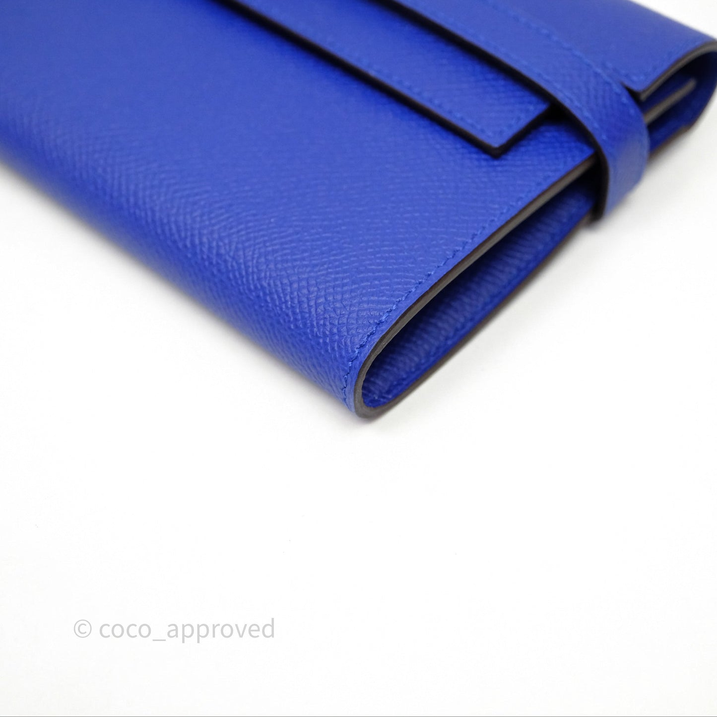 Hermès Kelly Wallet Bleu Électrique 7T Epsom Palladium Hardware
