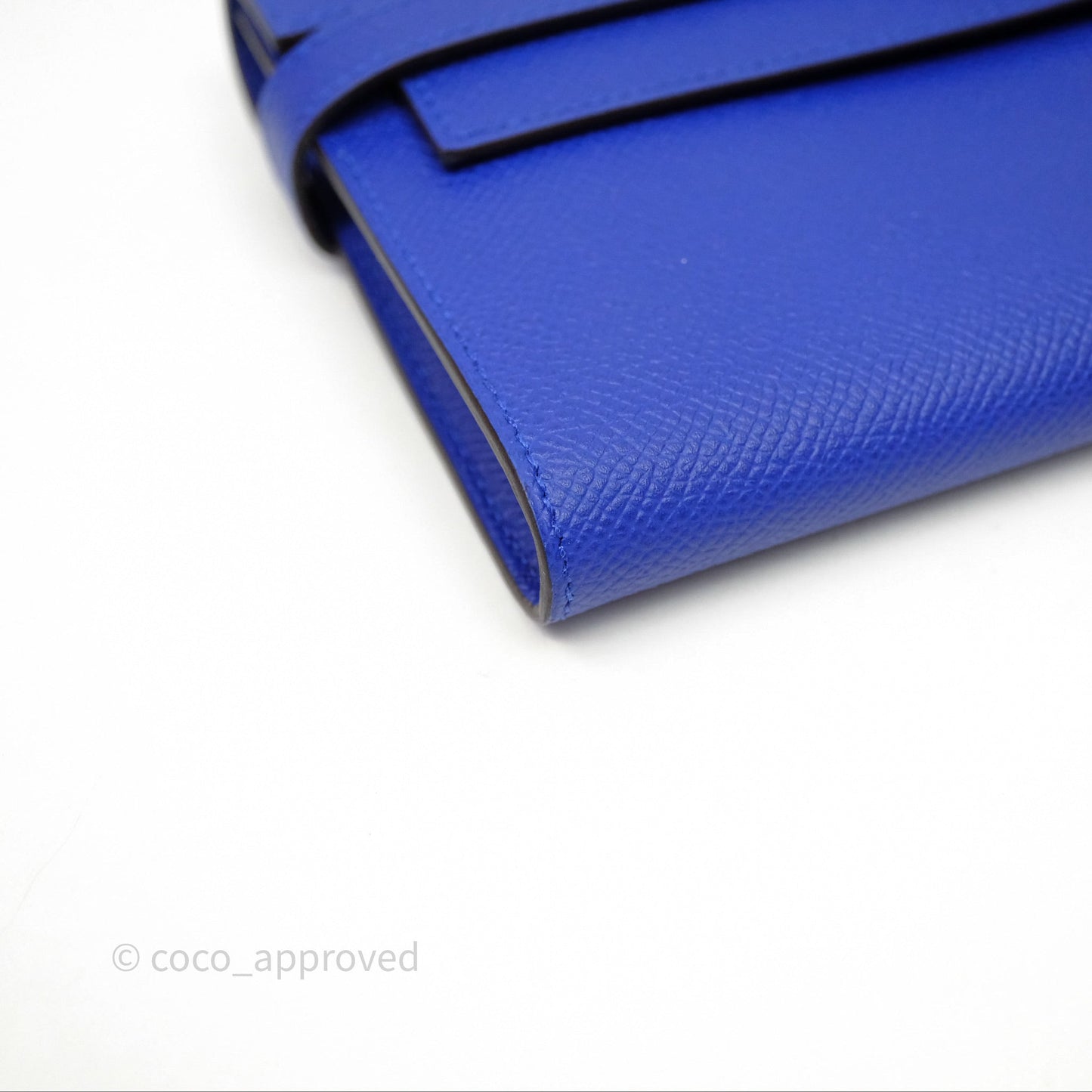Hermès Kelly Wallet Bleu Électrique 7T Epsom Palladium Hardware