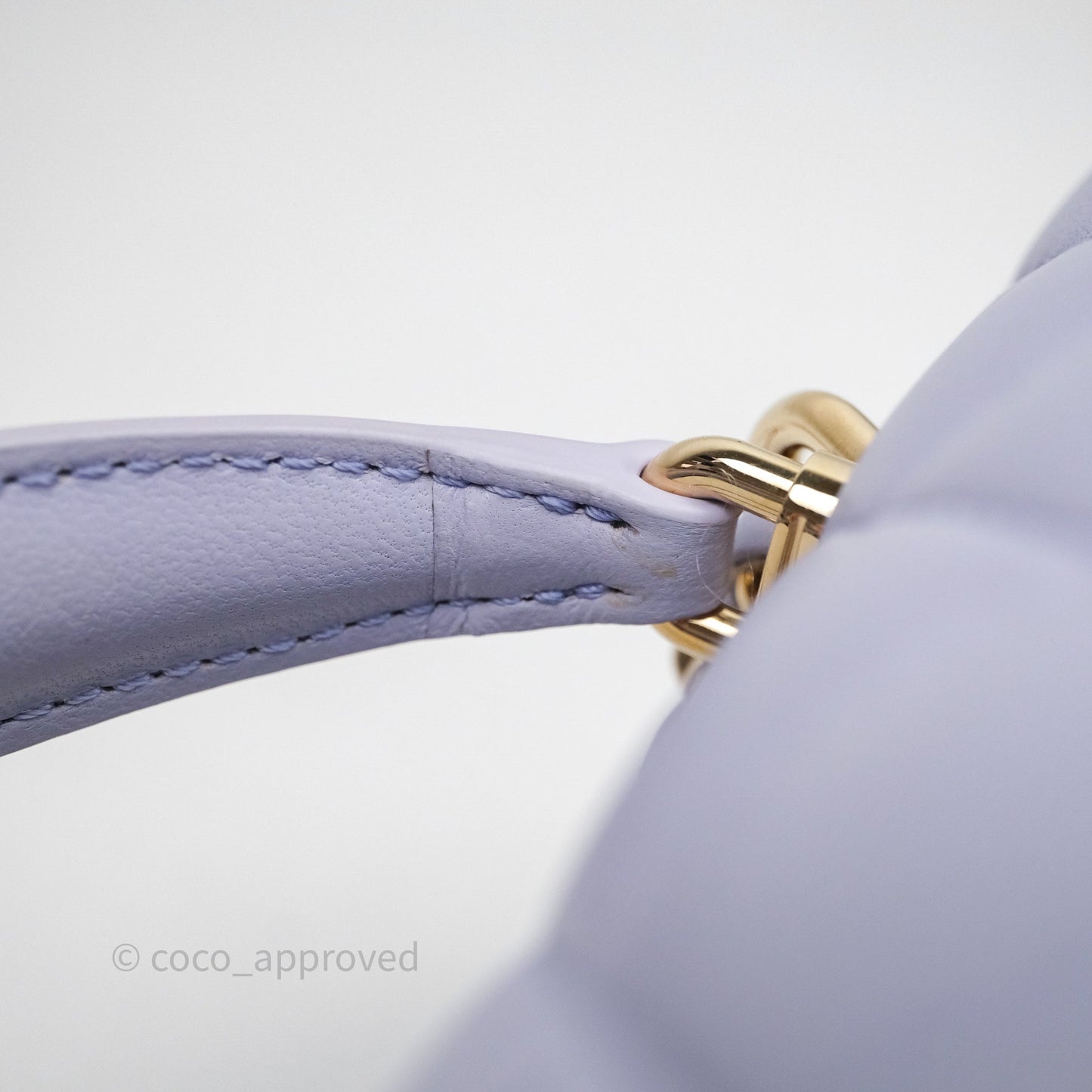 Chanel Top Handle Mini Rectangular Flap Purple Lambskin Gold Hardware