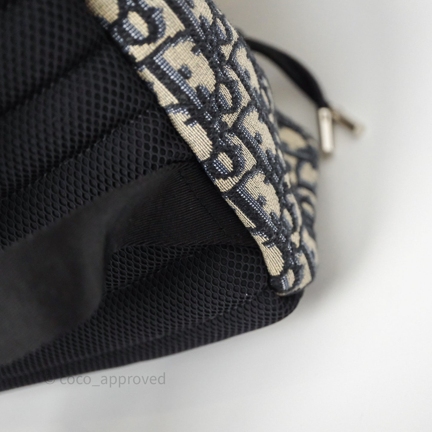 Christian Dior Backpack Beige and Black Dior Oblique Jacquard