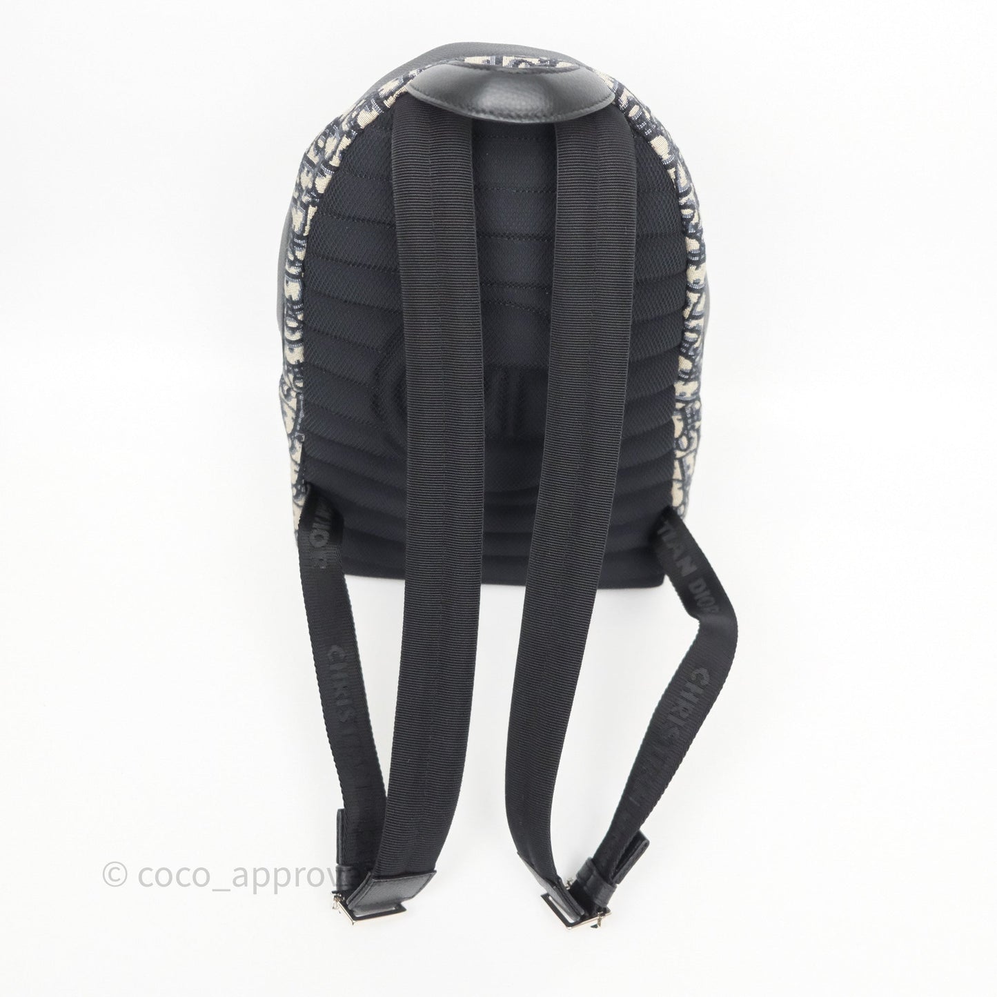 Christian Dior Backpack Beige and Black Dior Oblique Jacquard