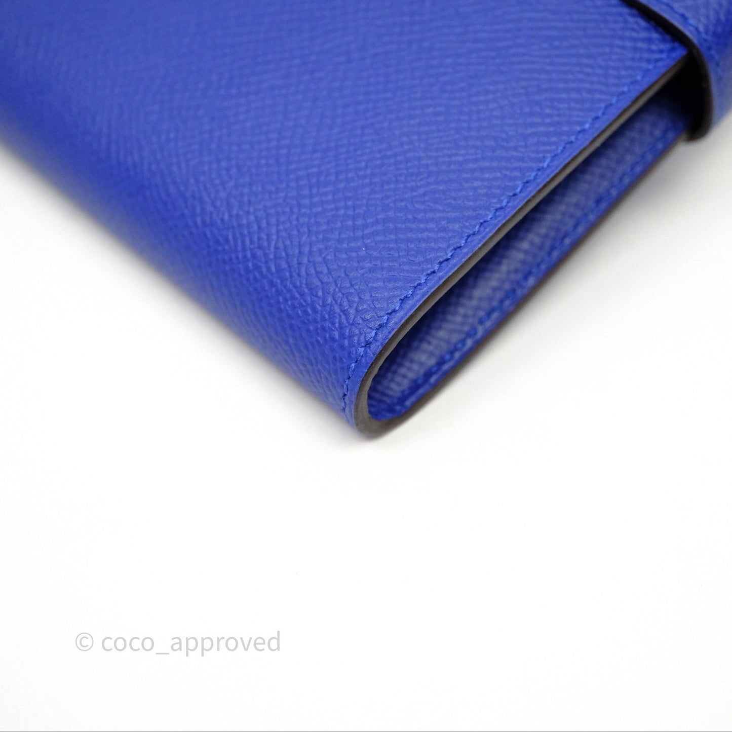 Hermès Kelly Wallet Bleu Électrique 7T Epsom Palladium Hardware