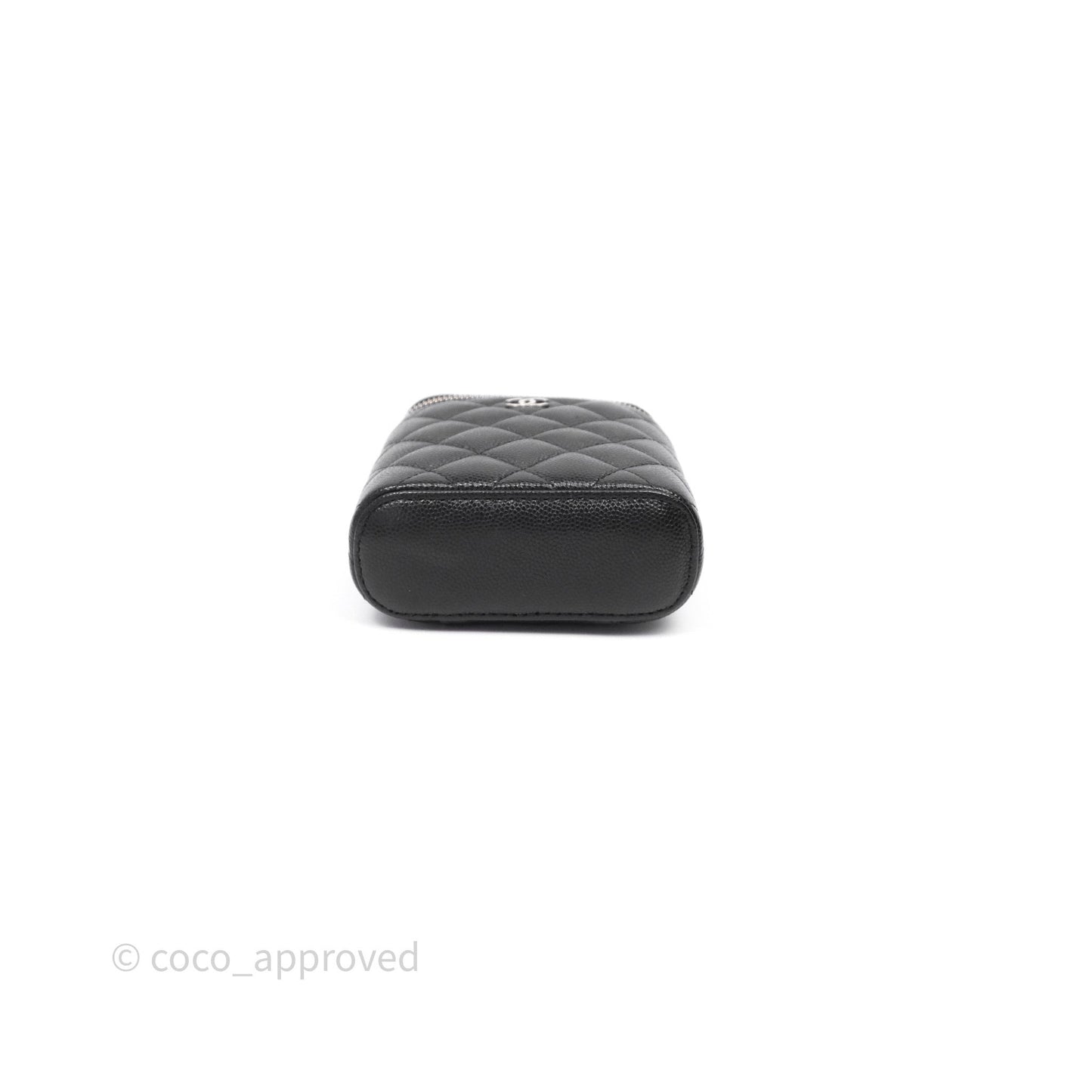 Chanel Classic Mini Vanity With Chain Black Caviar Gold Hardware