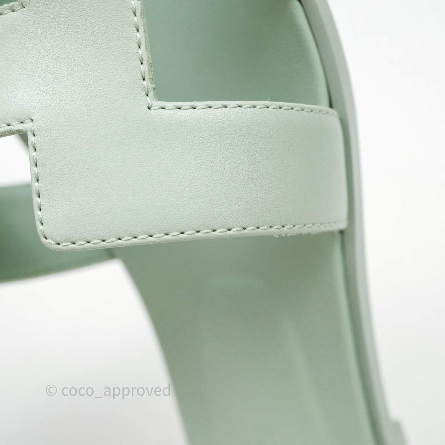 Hermès Oran Sandals Vert D'eau Size 37.5