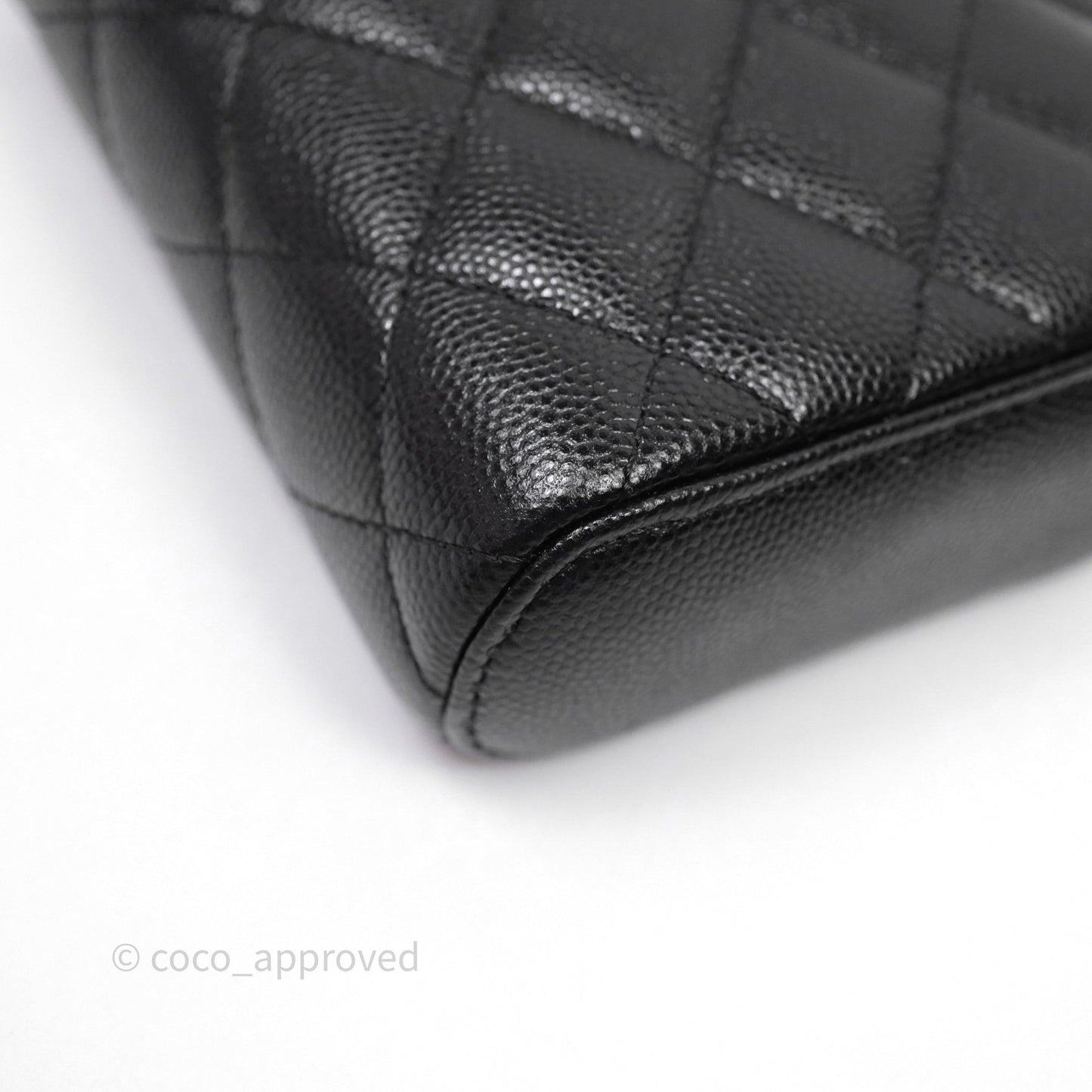 Chanel Classic Mini Vanity With Chain Black Caviar Gold Hardware