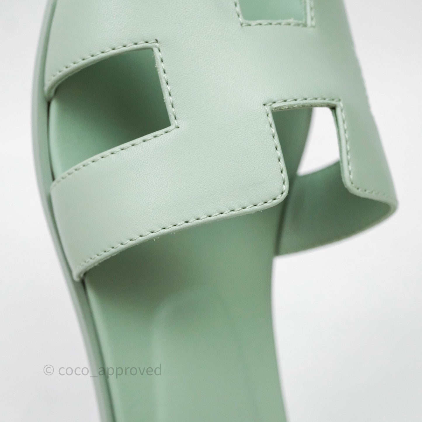Hermès Oran Sandals Vert D'eau Size 37.5