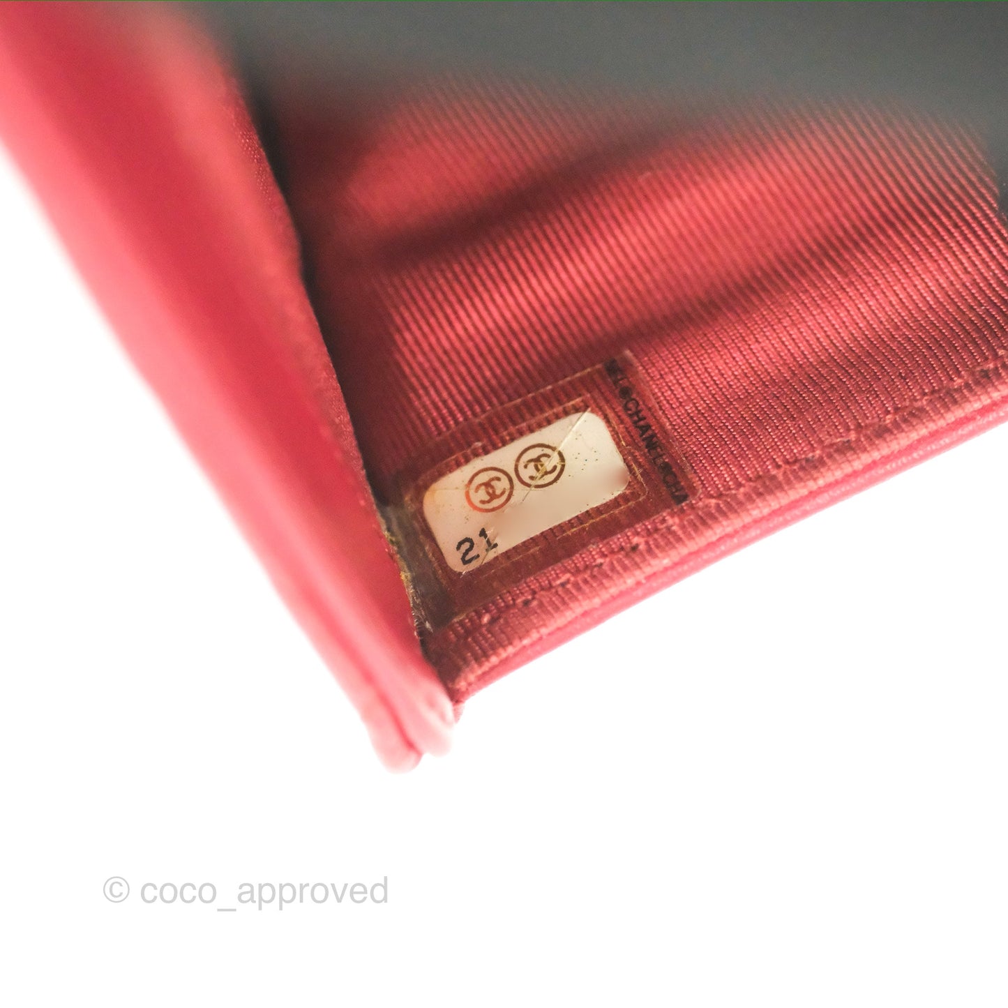 Chanel Classic French Wallet Quilted Red Caviar Silver Hardware