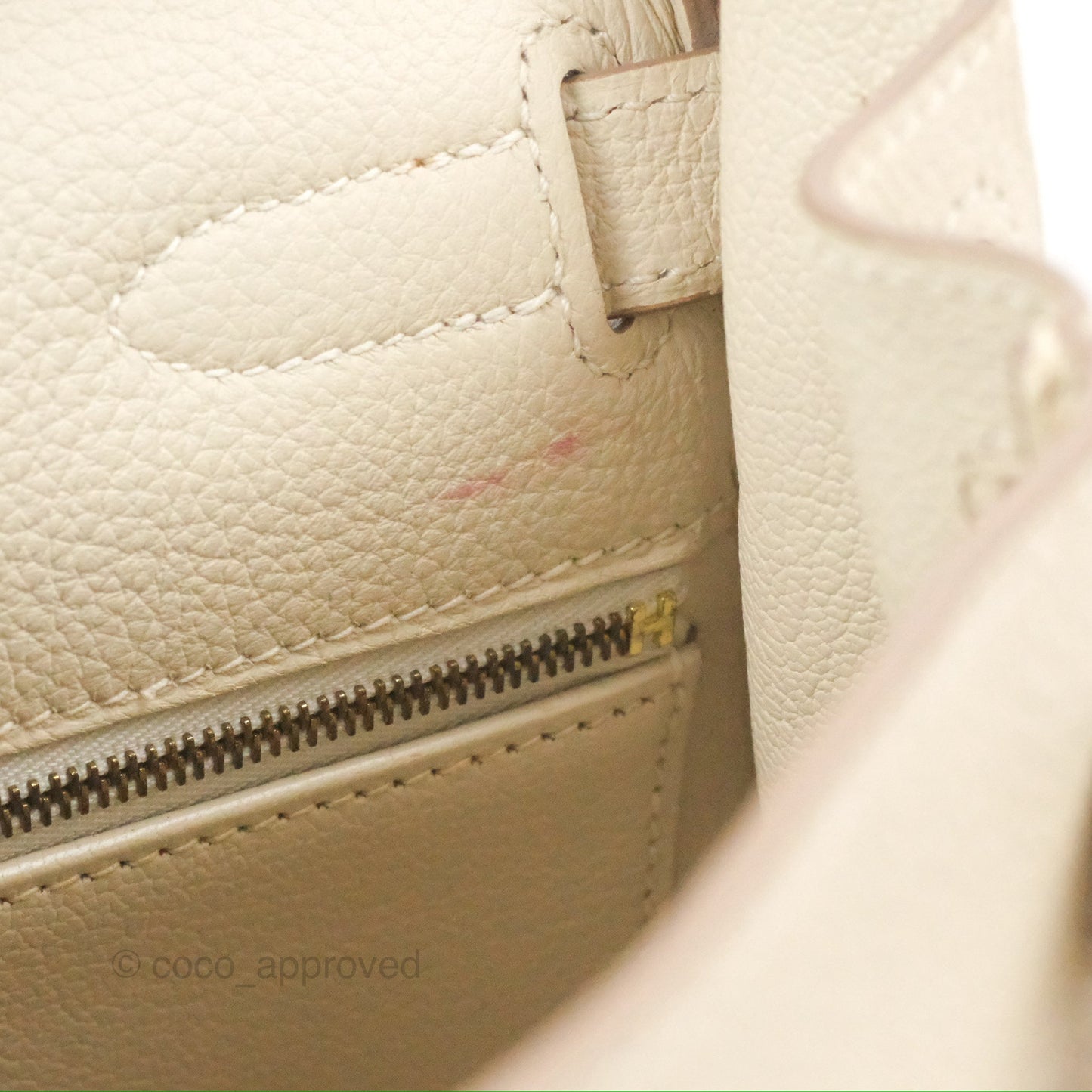 Hermès Kelly Retourne 28 Craie Togo Gold Hardware