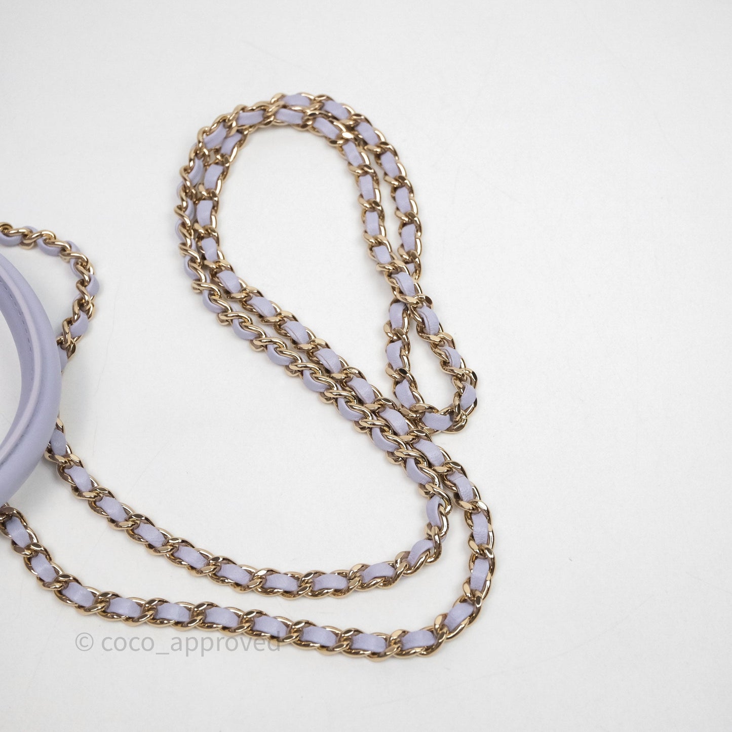 Chanel Top Handle Mini Rectangular Flap Purple Lambskin Gold Hardware