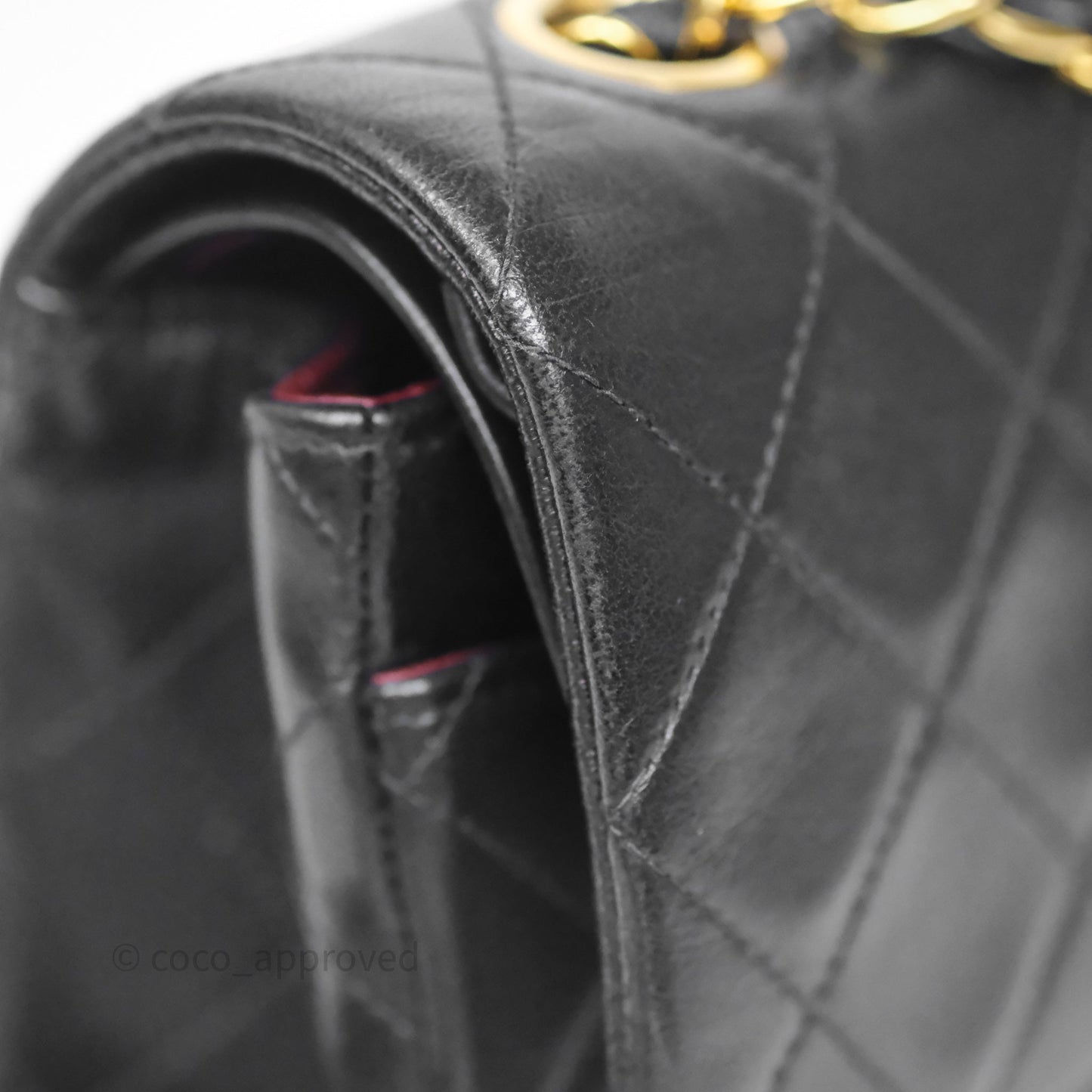 Chanel Classic Vintage Small Flap Black Lambskin 24K Gold Hardware