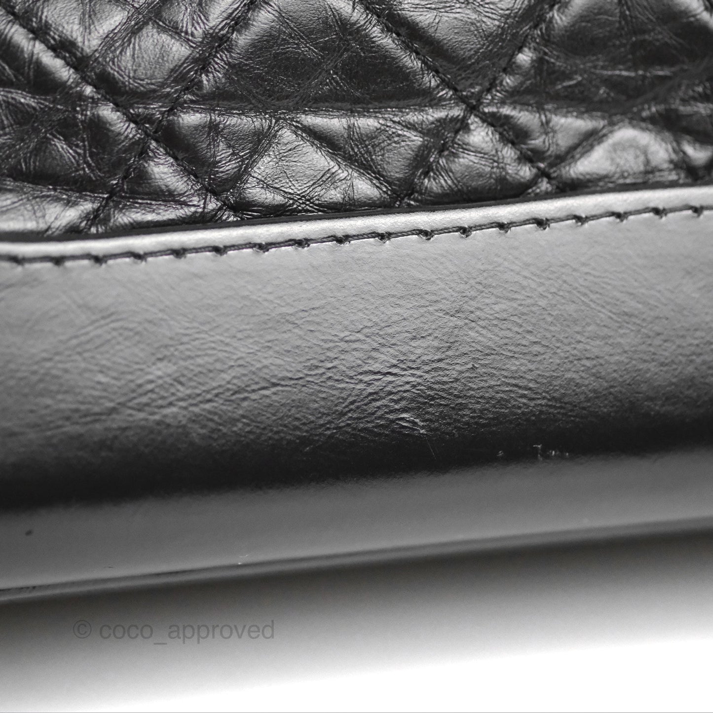 Chanel Quilted Small Gabrielle Hobo Black Aged Calfskin Mixed Hardware