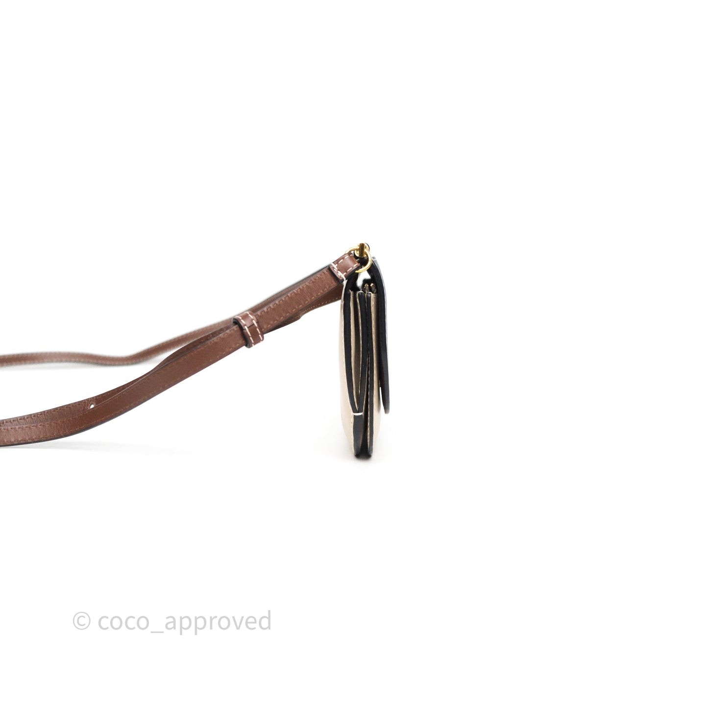 Loewe Gate Pochette Crossbody Bag Beige/ Navy Calfskin