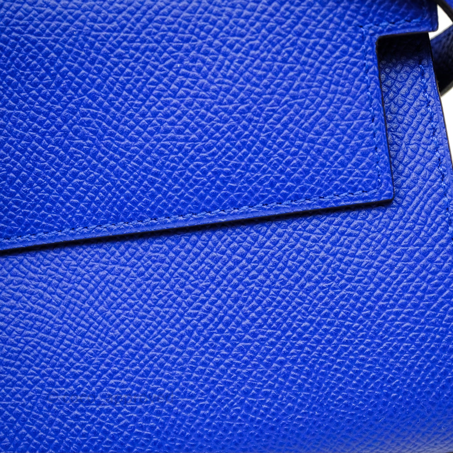 Hermès Kelly Wallet Bleu Électrique 7T Epsom Palladium Hardware