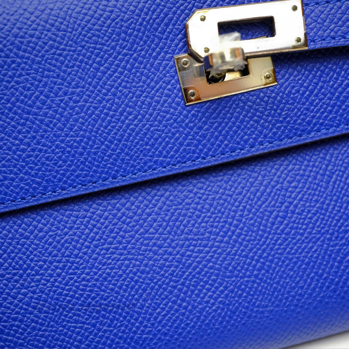 Hermès Kelly Wallet Bleu Électrique 7T Epsom Palladium Hardware