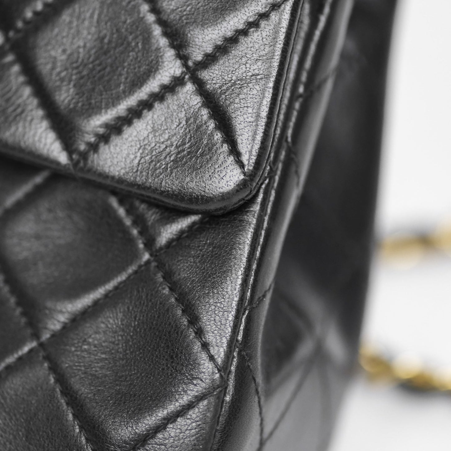 Chanel Classic Vintage Small Flap Black Lambskin 24K Gold Hardware
