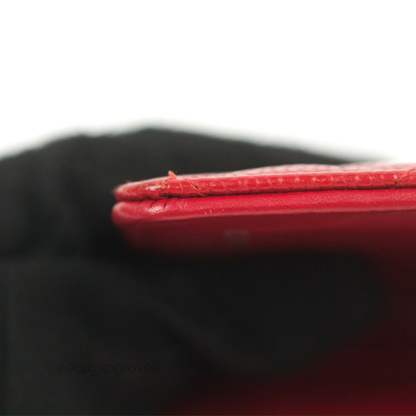 Chanel Classic French Wallet Quilted Red Caviar Silver Hardware
