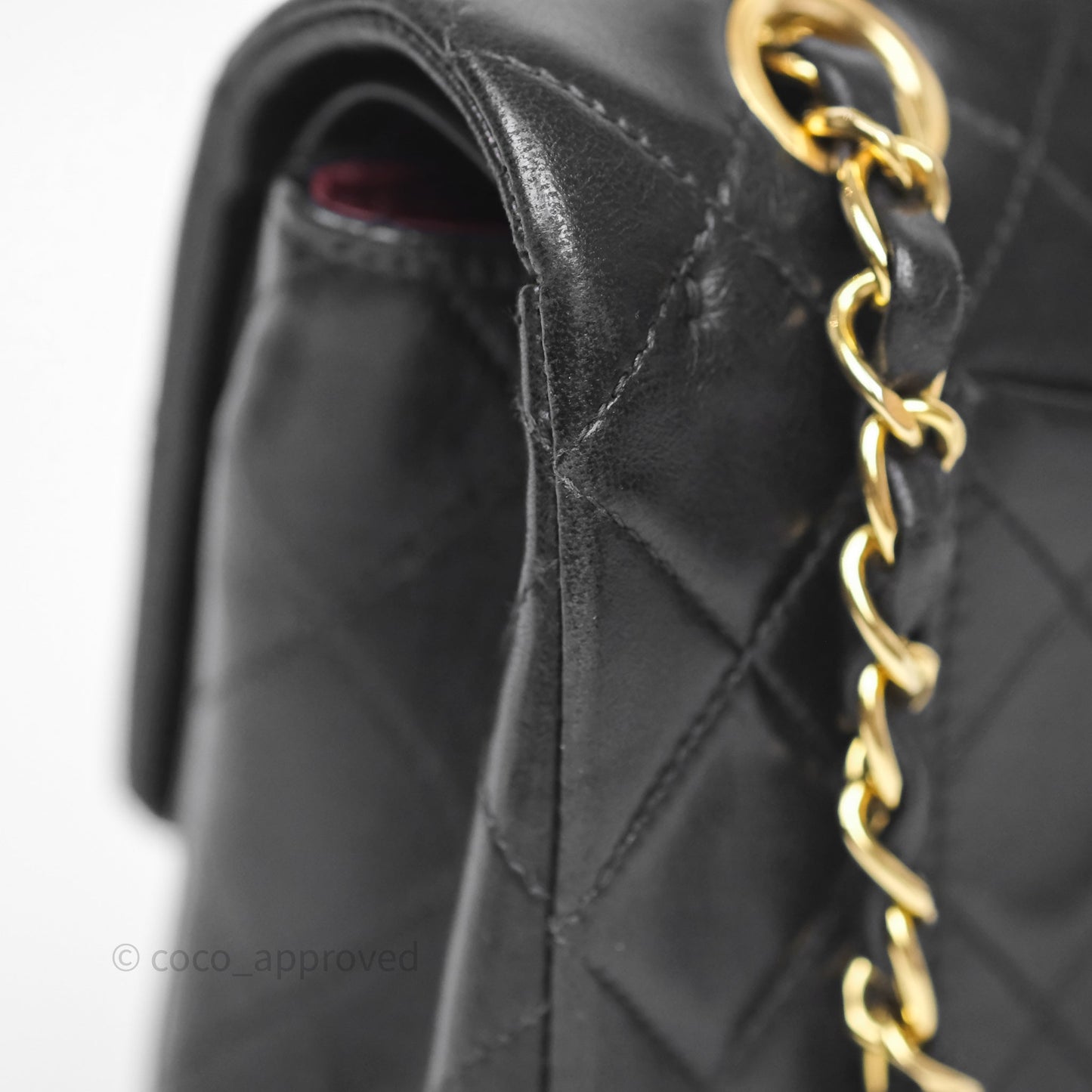 Chanel Classic Vintage Small Flap Black Lambskin 24K Gold Hardware