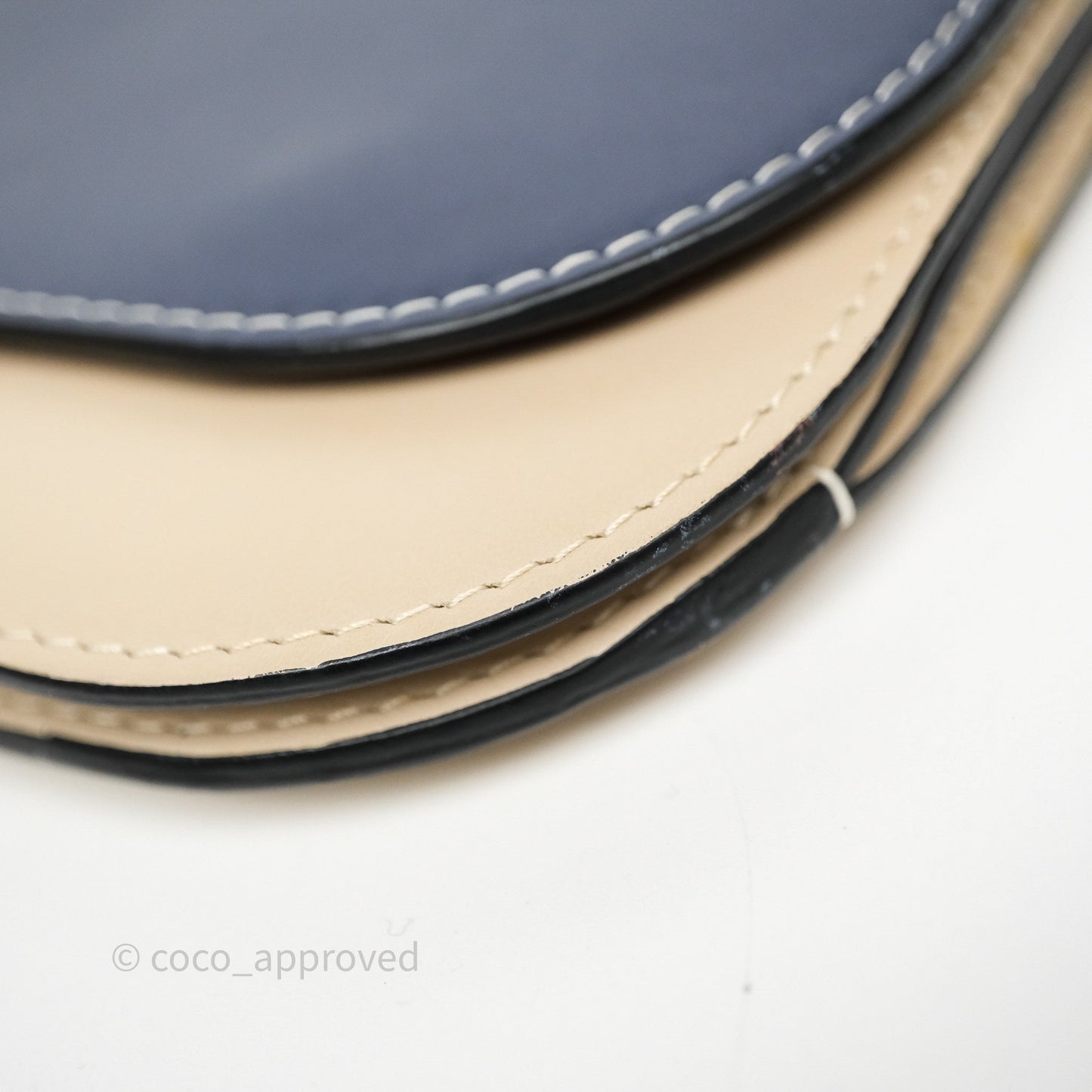 Loewe Gate Pochette Crossbody Bag Beige/ Navy Calfskin