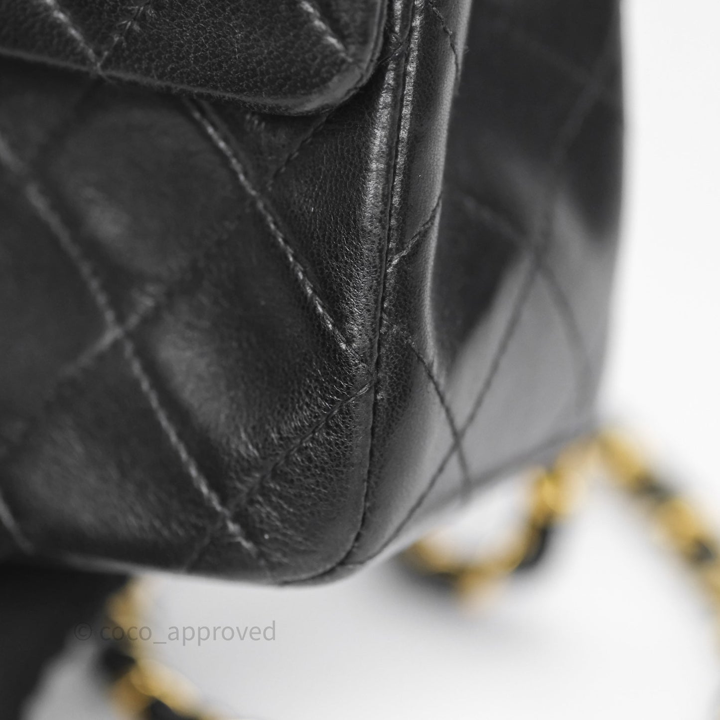 Chanel Classic Vintage Small Flap Black Lambskin 24K Gold Hardware