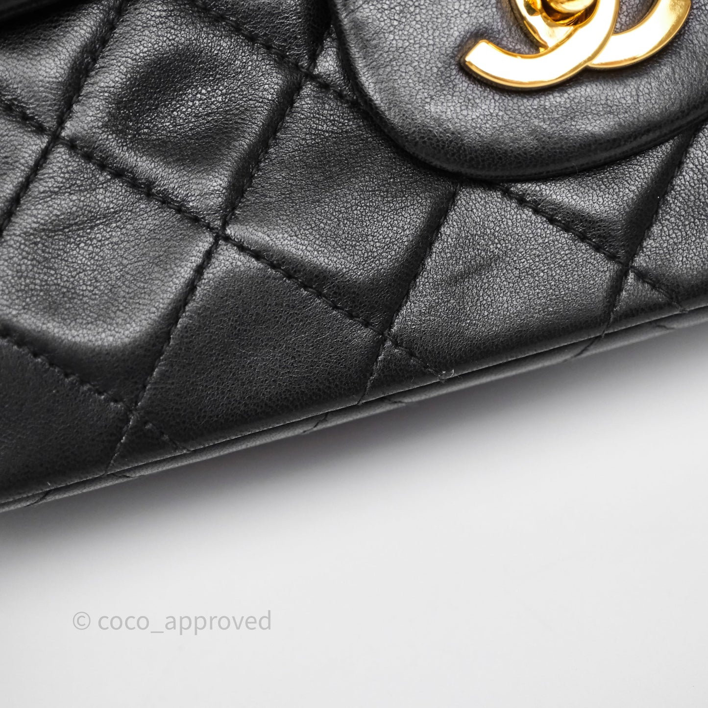 Chanel Classic Vintage Small Flap Black Lambskin 24K Gold Hardware