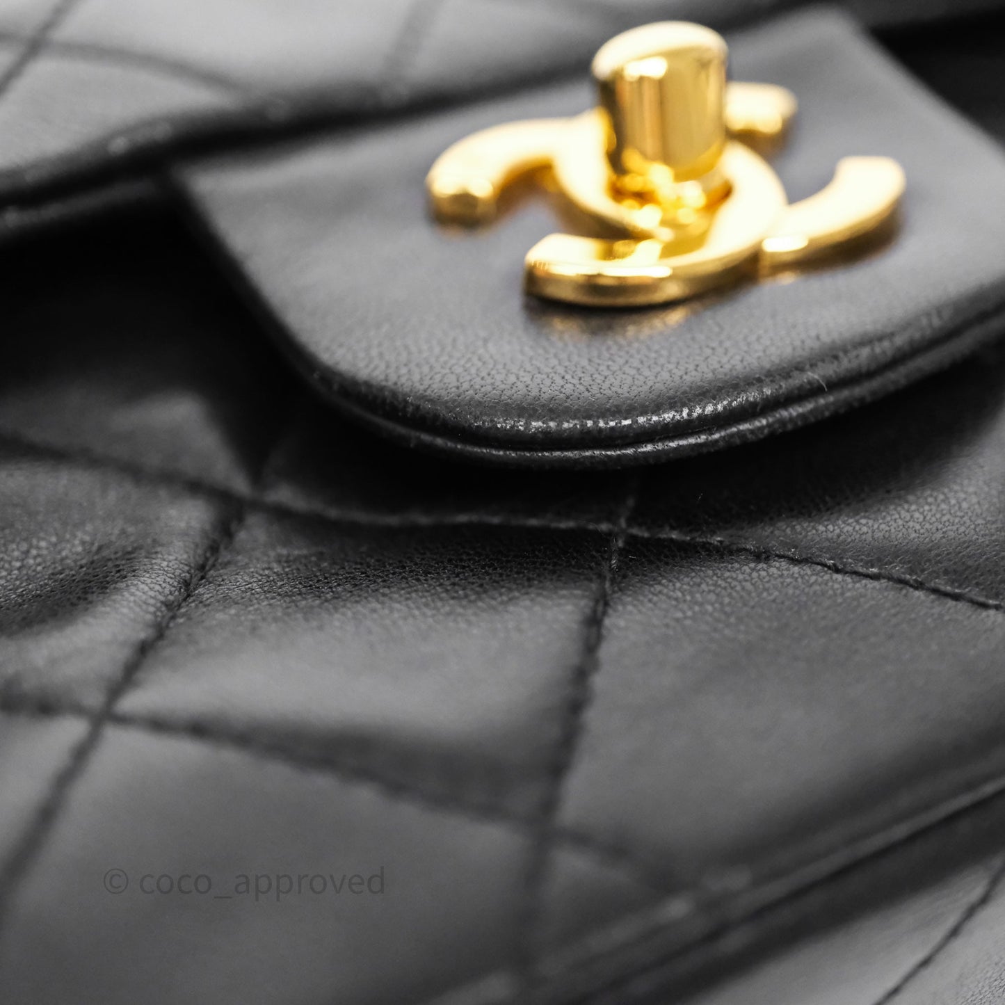 Chanel Classic Vintage Small Flap Black Lambskin 24K Gold Hardware