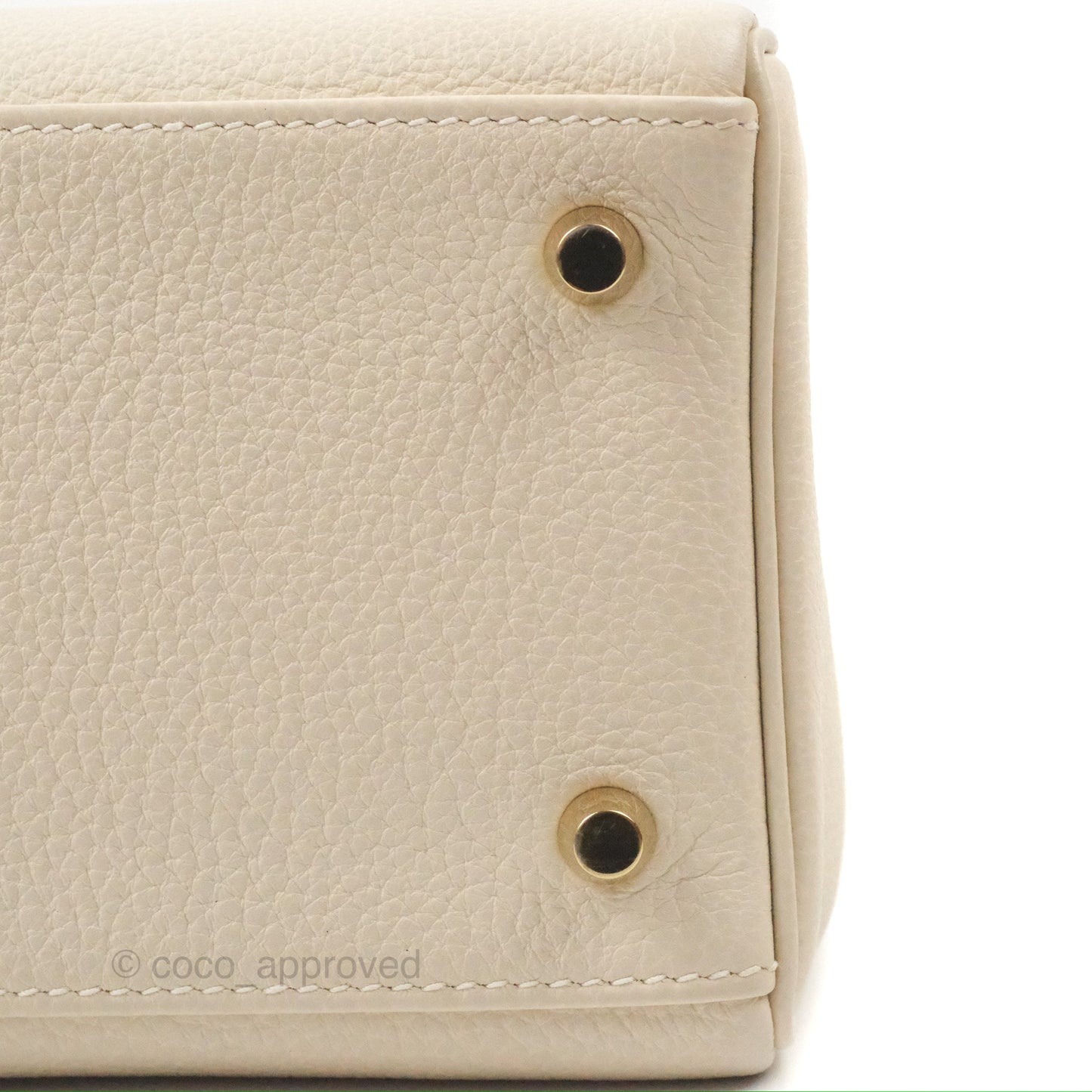 Hermès Kelly Retourne 28 Craie Togo Gold Hardware