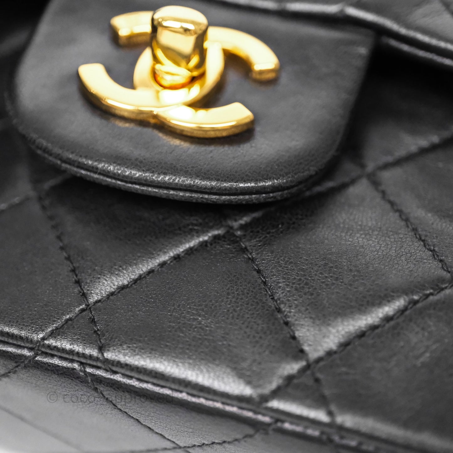 Chanel Classic Vintage Small Flap Black Lambskin 24K Gold Hardware