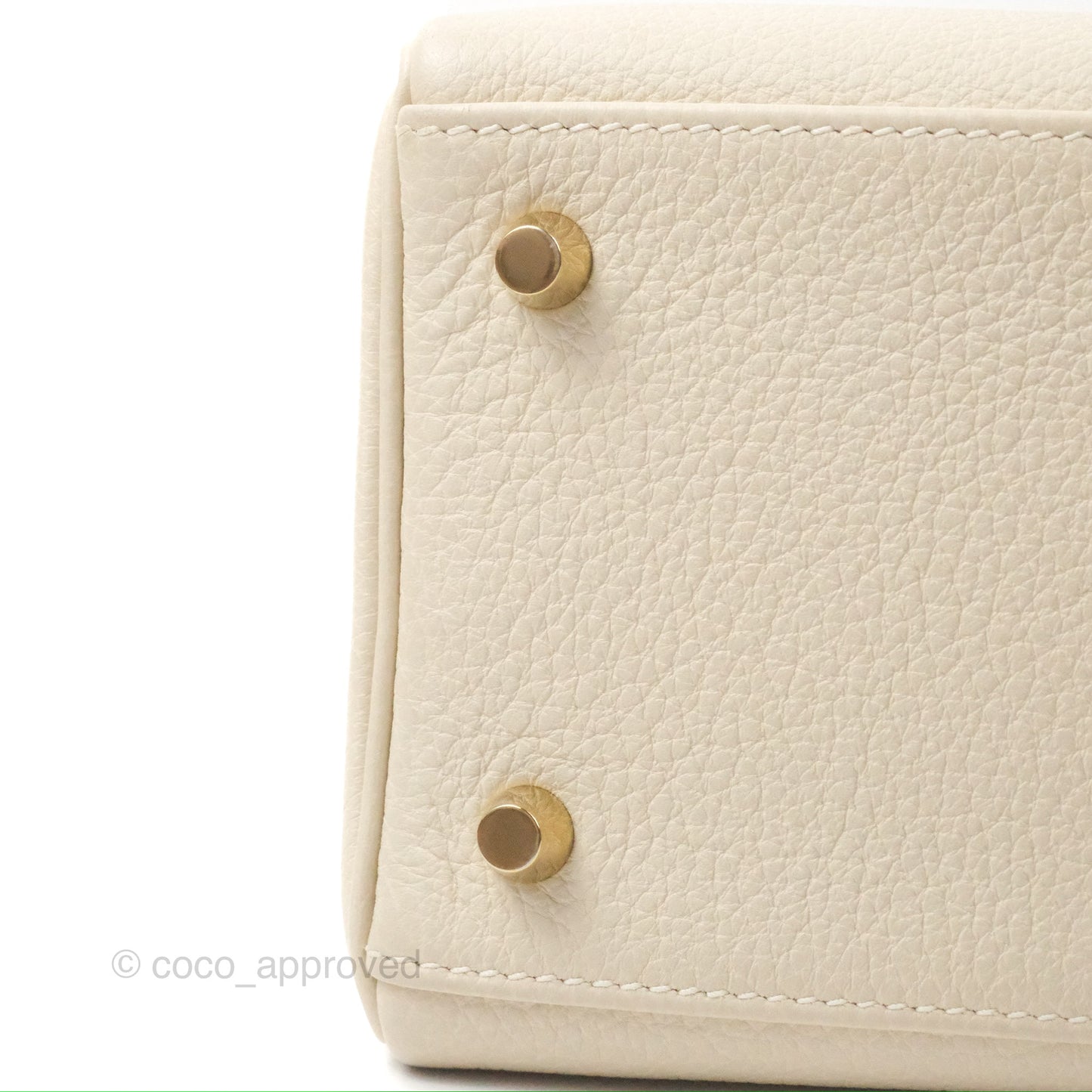 Hermès Kelly Retourne 28 Craie Togo Gold Hardware
