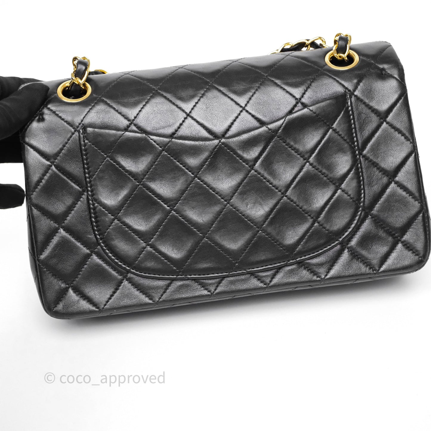 Chanel Classic Vintage Small Flap Black Lambskin 24K Gold Hardware