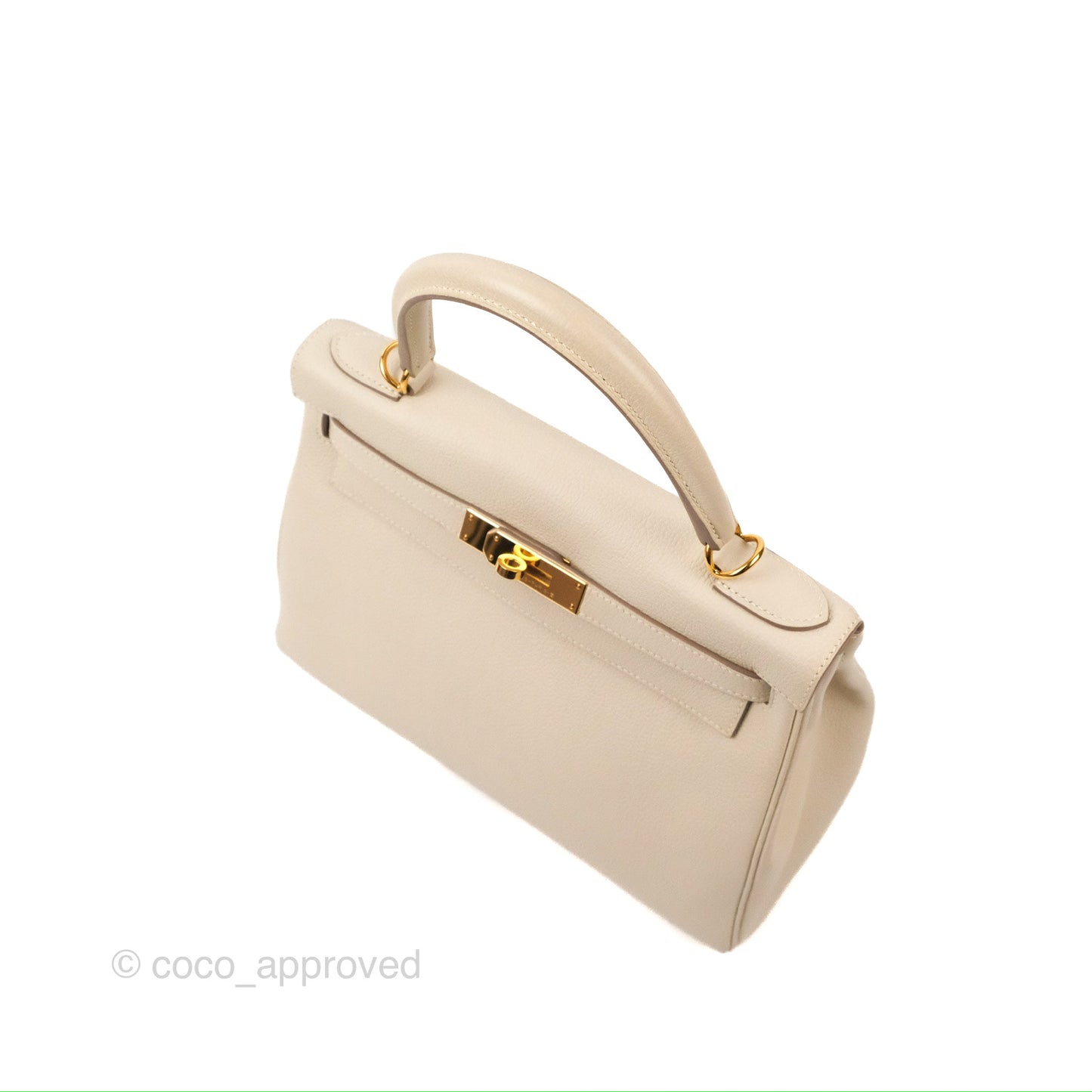 Hermès Kelly Retourne 28 Craie Togo Gold Hardware