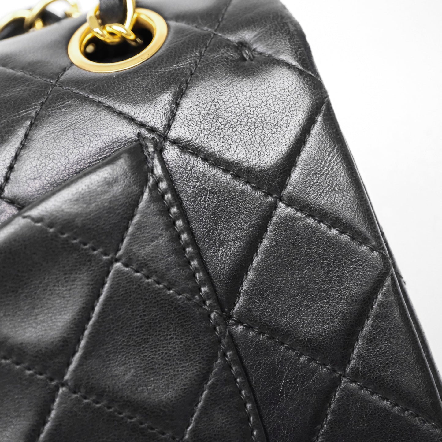 Chanel Classic Vintage Small Flap Black Lambskin 24K Gold Hardware