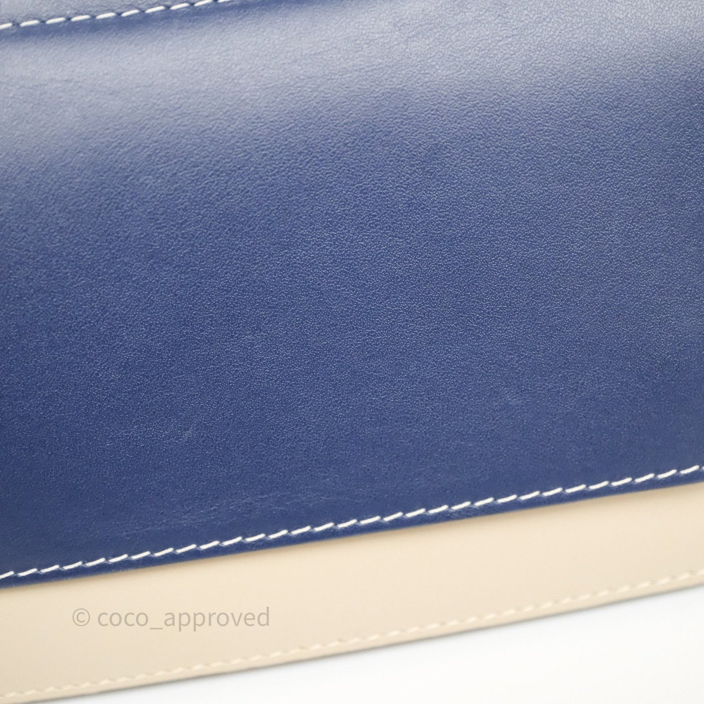 Loewe Gate Pochette Crossbody Bag Beige/ Navy Calfskin