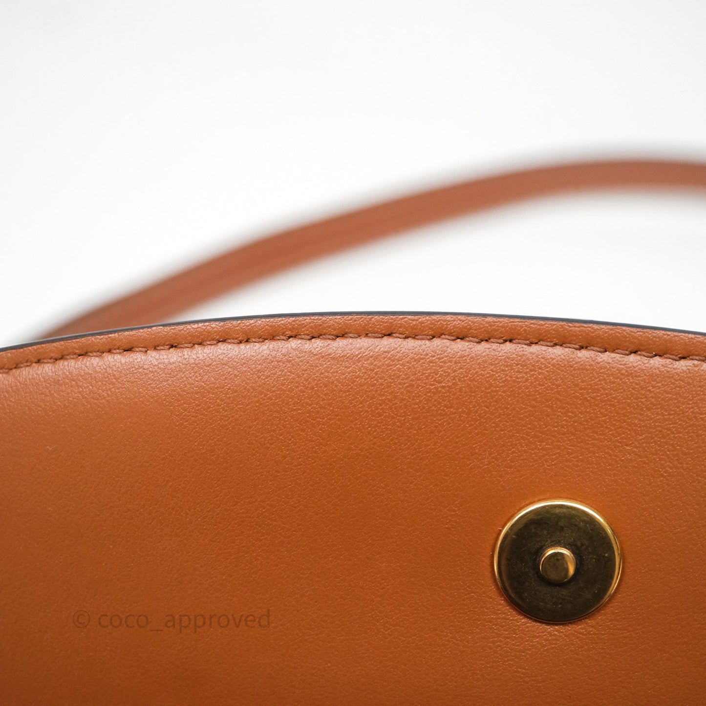 Celine Clutch on Strap Tabou Triomphe Canvas Tan Calfskin