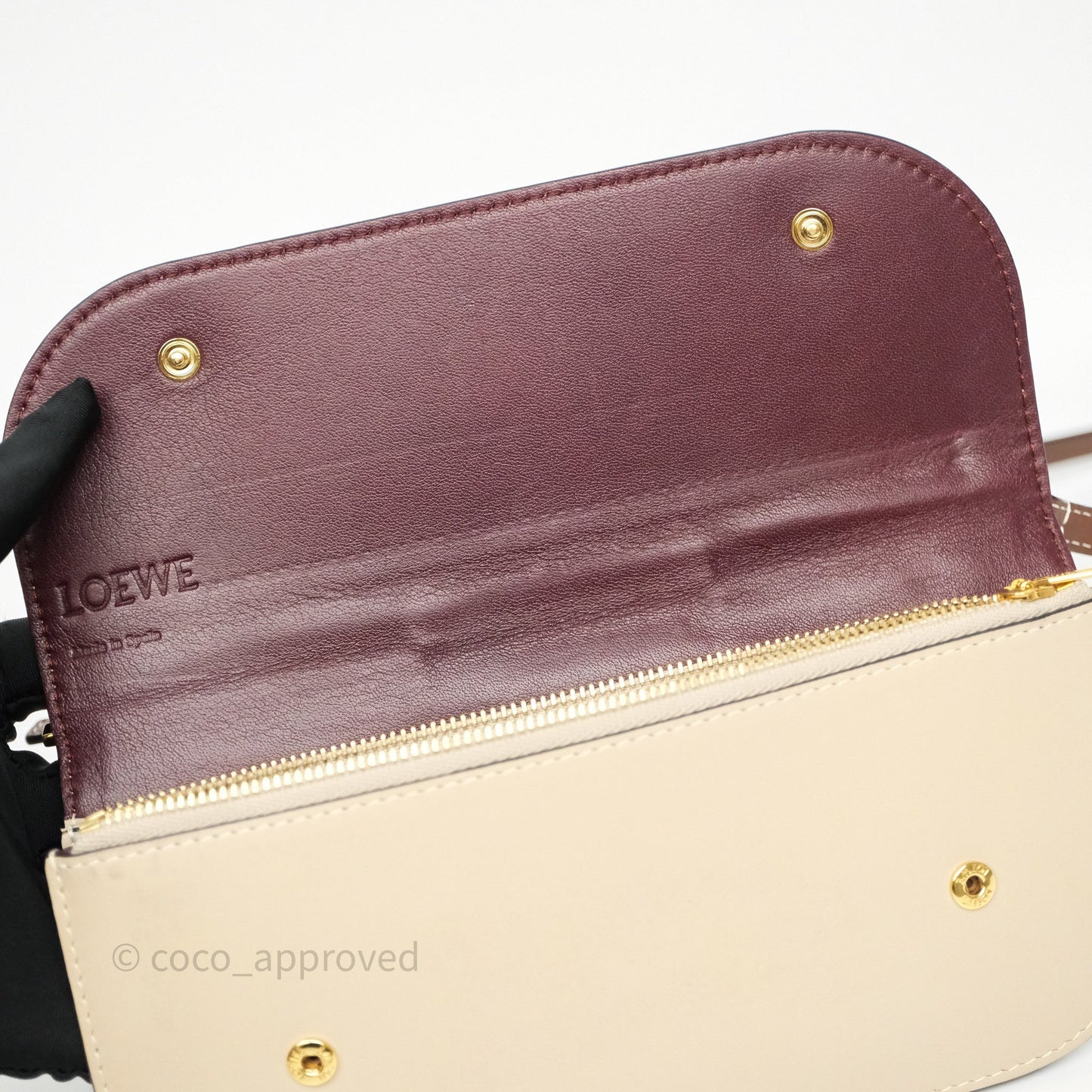 Loewe Gate Pochette Crossbody Bag Beige/ Navy Calfskin