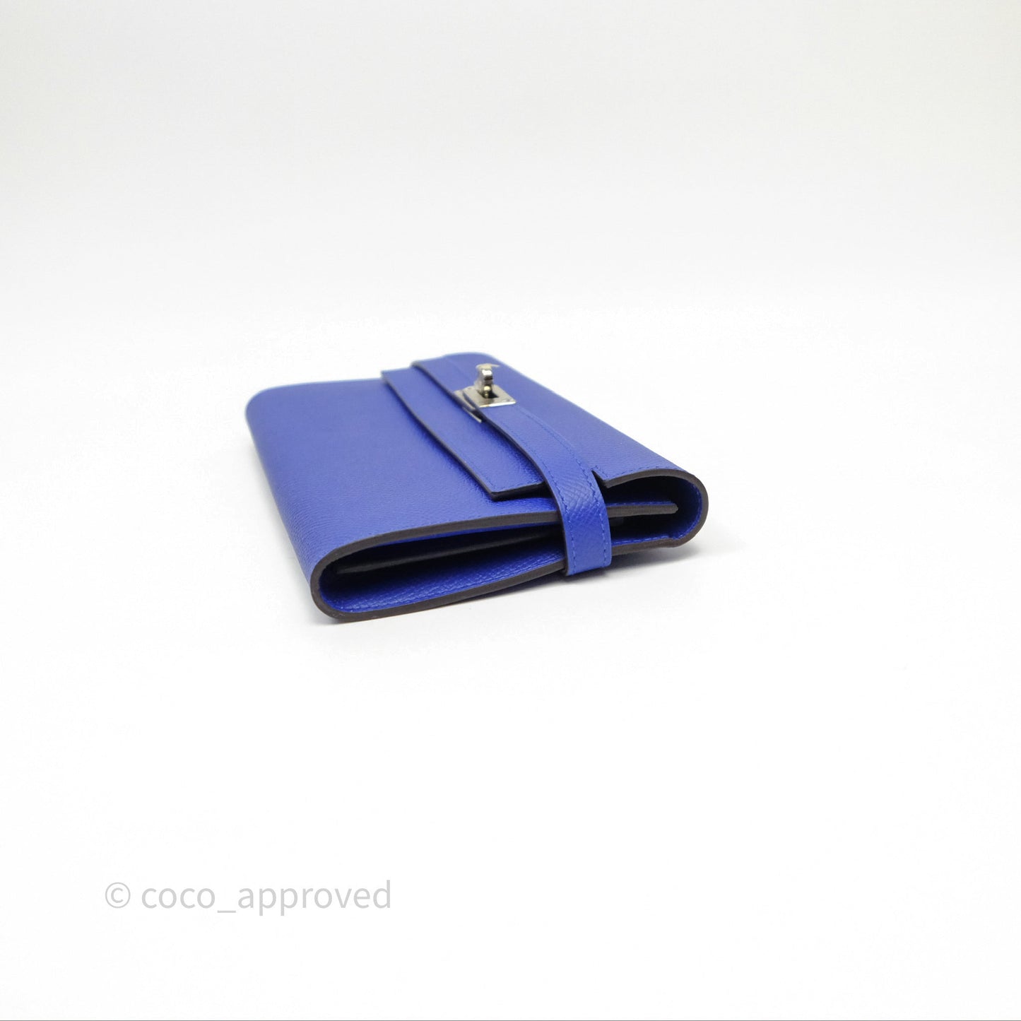 Hermès Kelly Wallet Bleu Électrique 7T Epsom Palladium Hardware