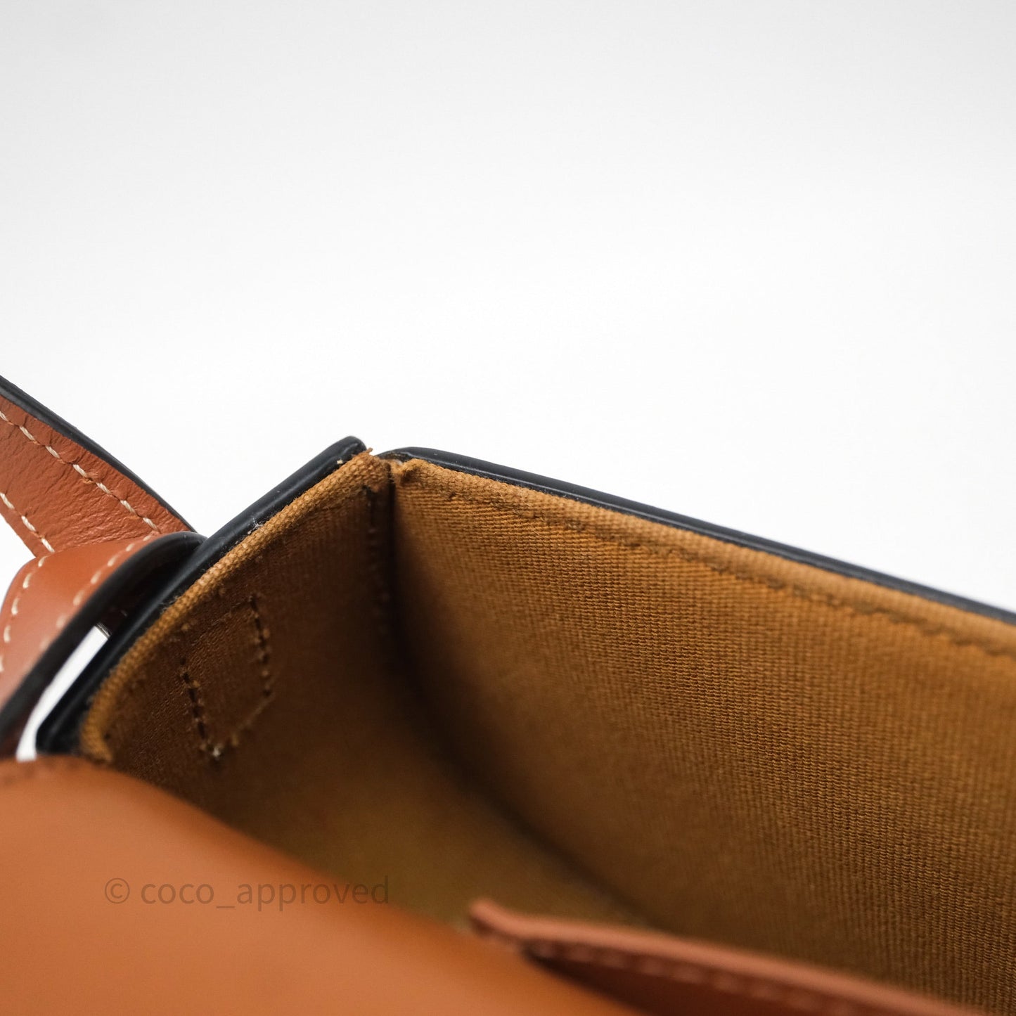 Celine Clutch on Strap Tabou Triomphe Canvas Tan Calfskin