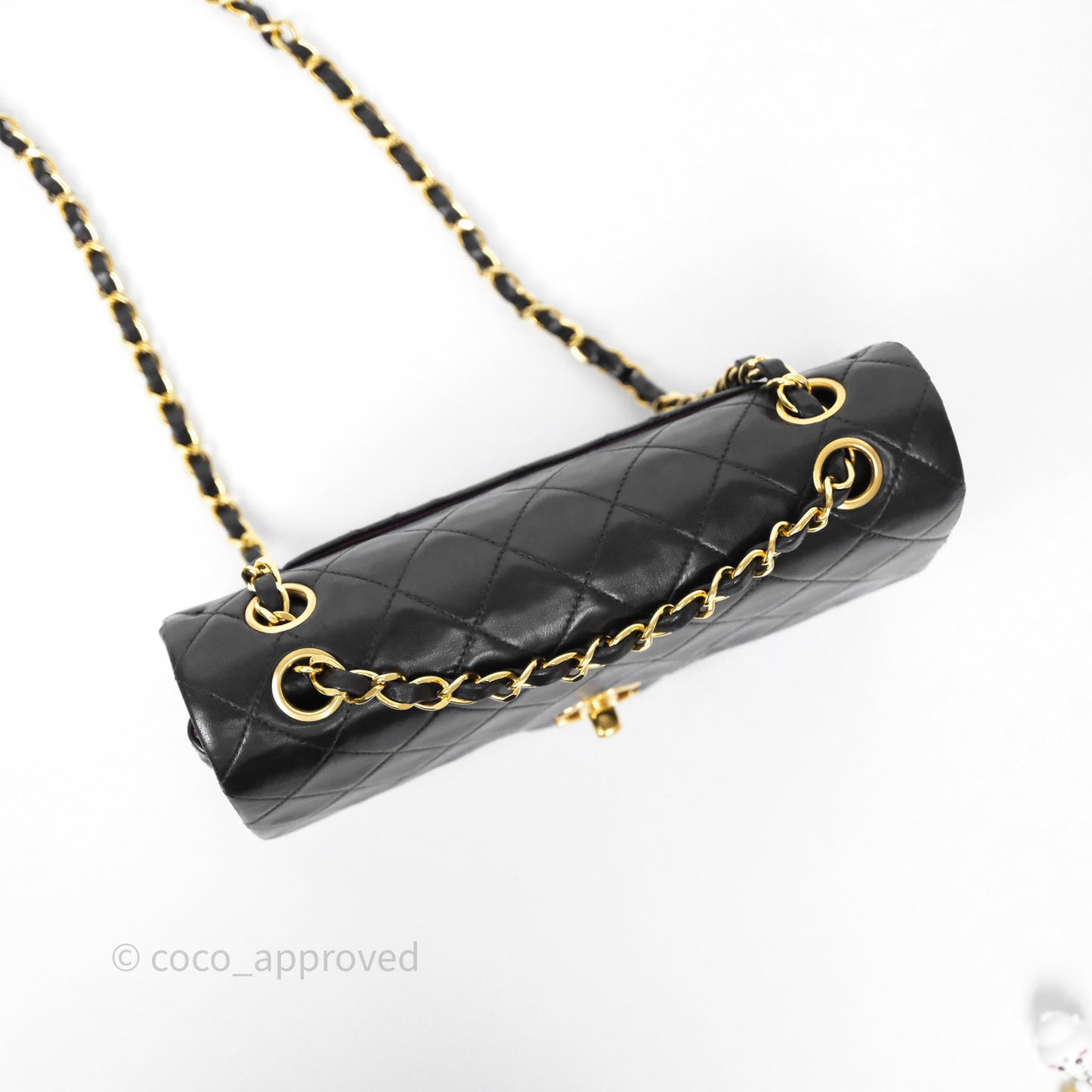 Chanel Classic Vintage Small Flap Black Lambskin 24K Gold Hardware