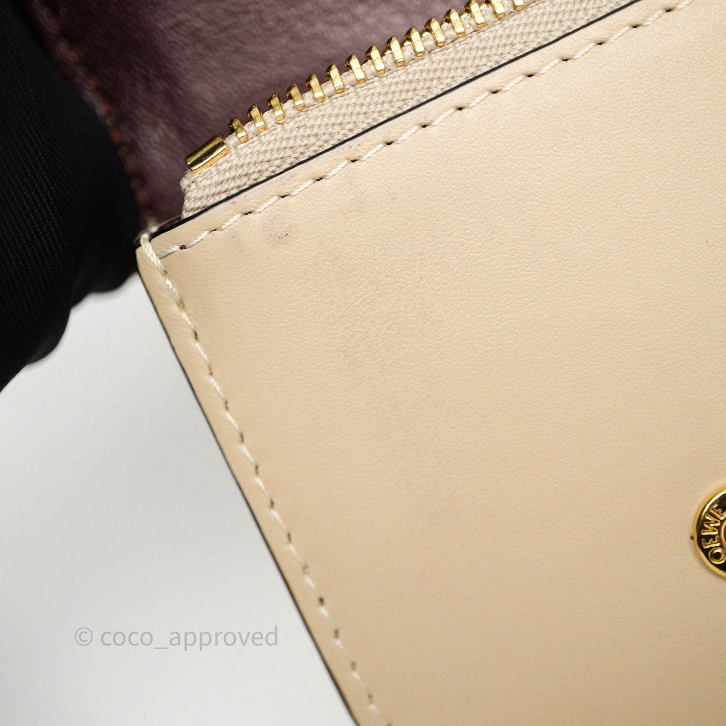 Loewe Gate Pochette Crossbody Bag Beige/ Navy Calfskin