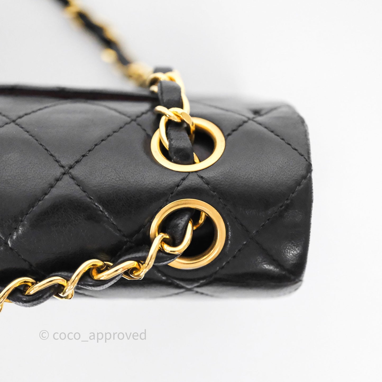 Chanel Classic Vintage Small Flap Black Lambskin 24K Gold Hardware