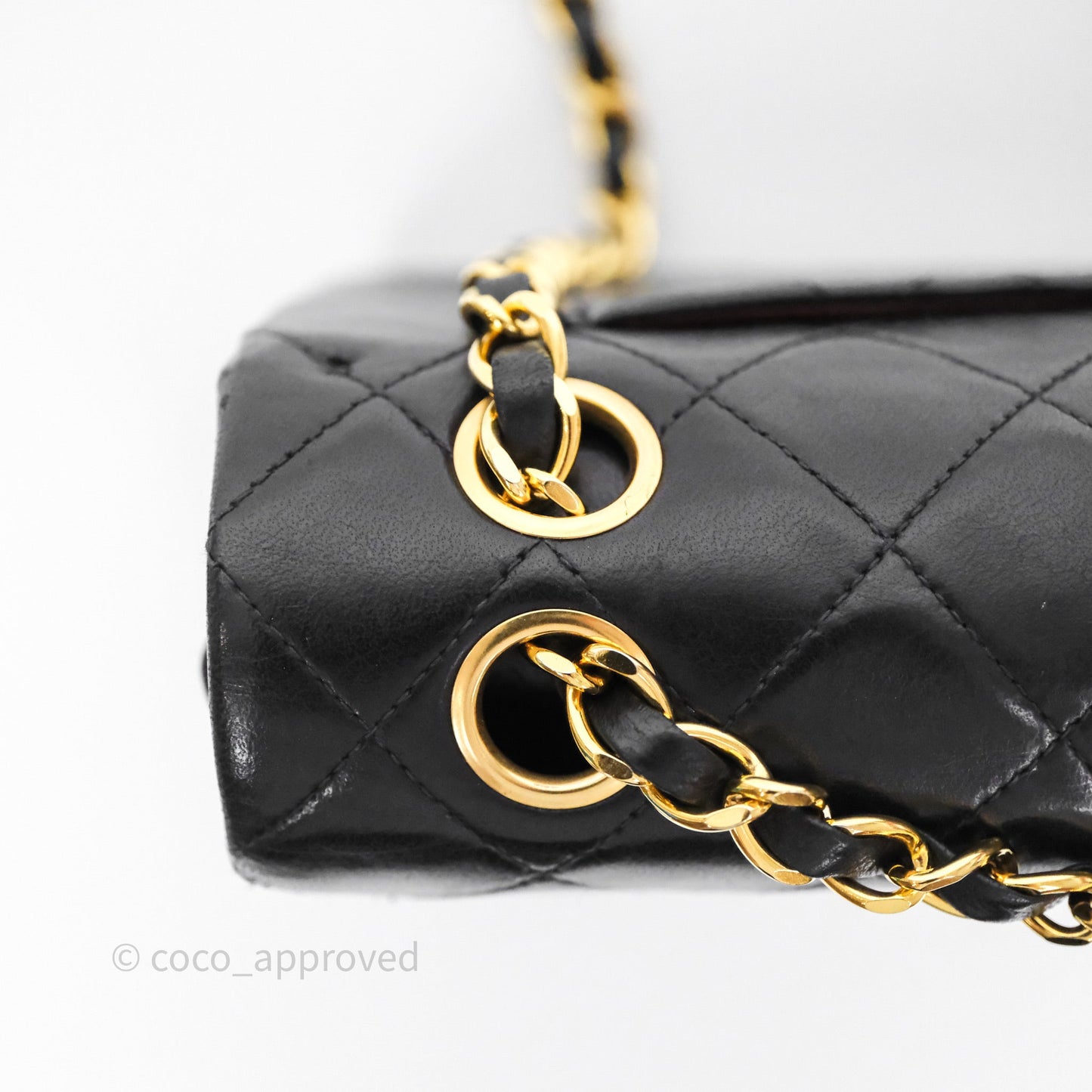 Chanel Classic Vintage Small Flap Black Lambskin 24K Gold Hardware