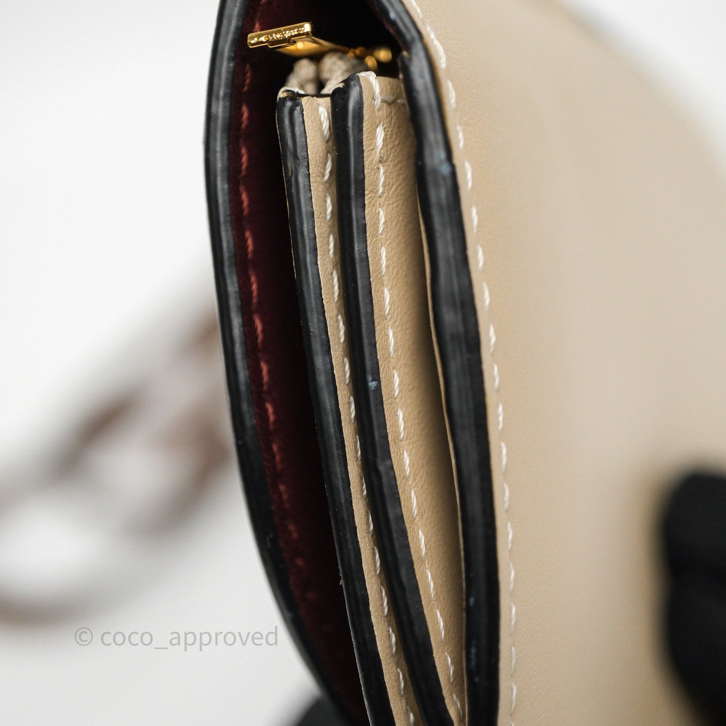 Loewe Gate Pochette Crossbody Bag Beige/ Navy Calfskin