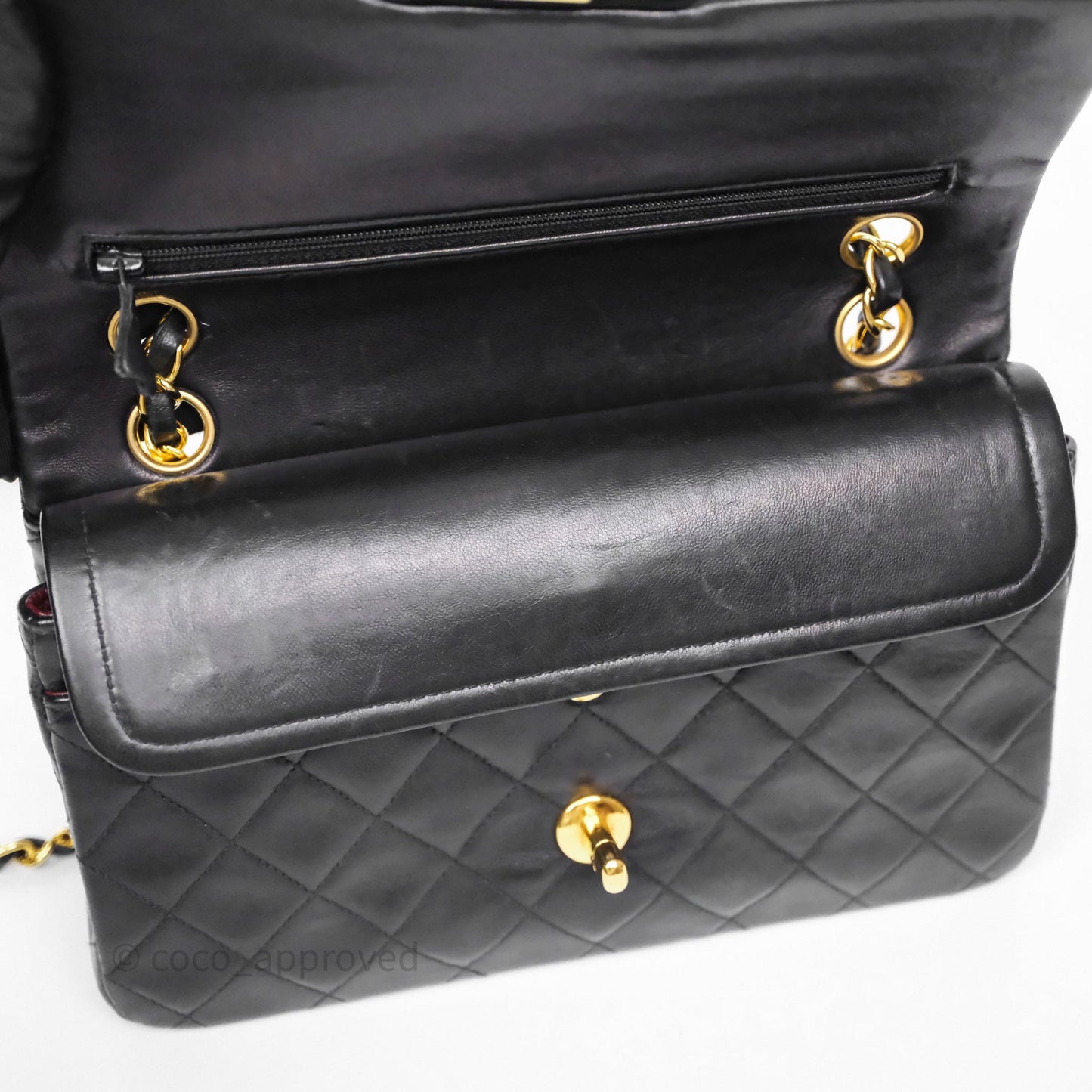 Chanel Classic Vintage Small Flap Black Lambskin 24K Gold Hardware