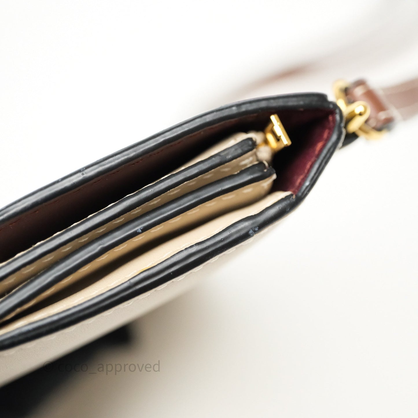 Loewe Gate Pochette Crossbody Bag Beige/ Navy Calfskin
